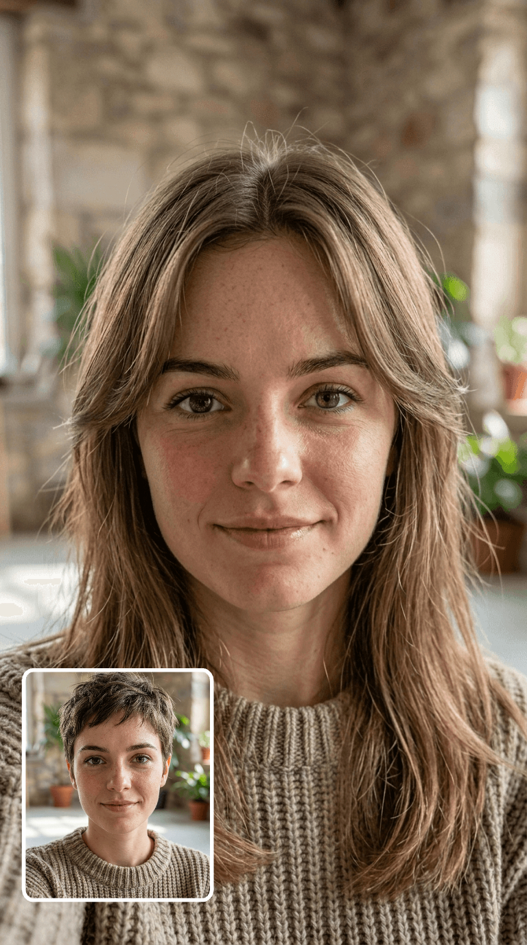 Pixie to Long Layered Hair - AI Long Hair Extender – Add Long Hair to Your Photo. Pixie to Long Layered Hair - AI Long Hair Extender – Add Long Hair to Your Photo.