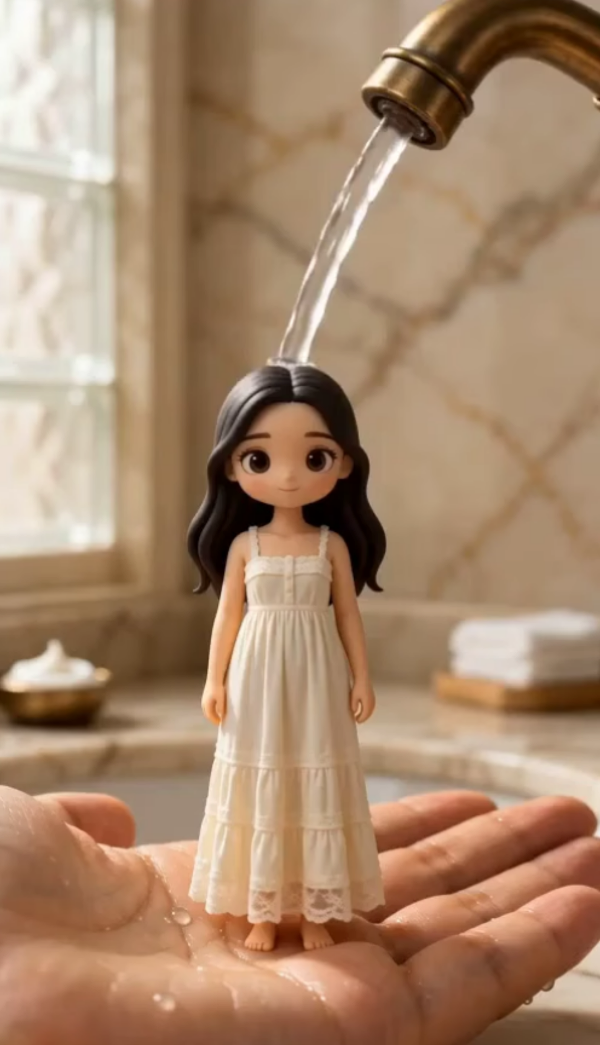 Miniature Hair Wash AI Video Template – AI-Powered ASMR Video