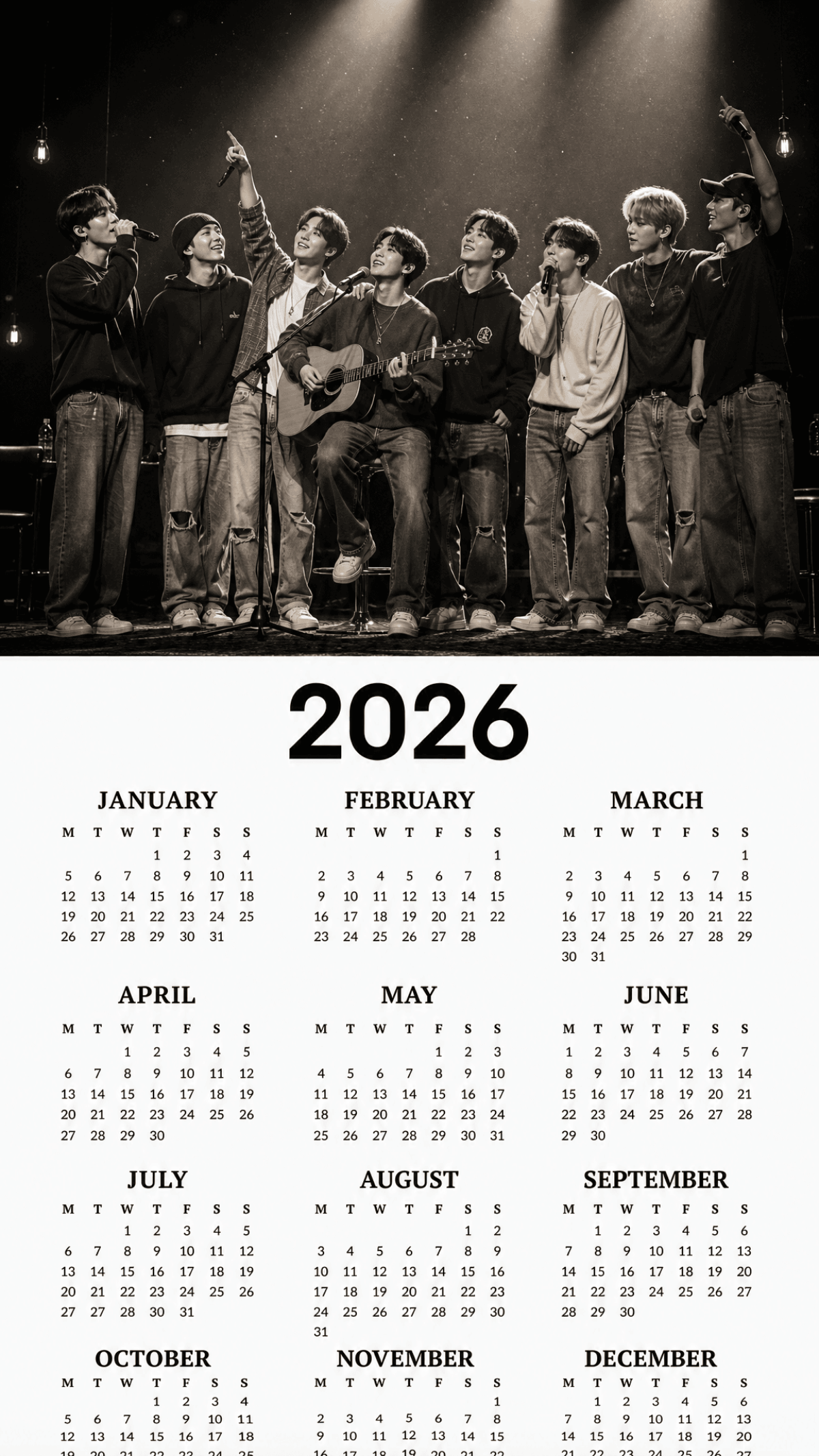 Free 2026 Calendar Template to Edit Online