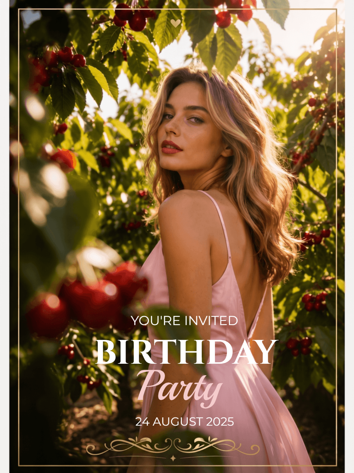 Elegant S Cherry Blossom Birthday Celebration Invitation