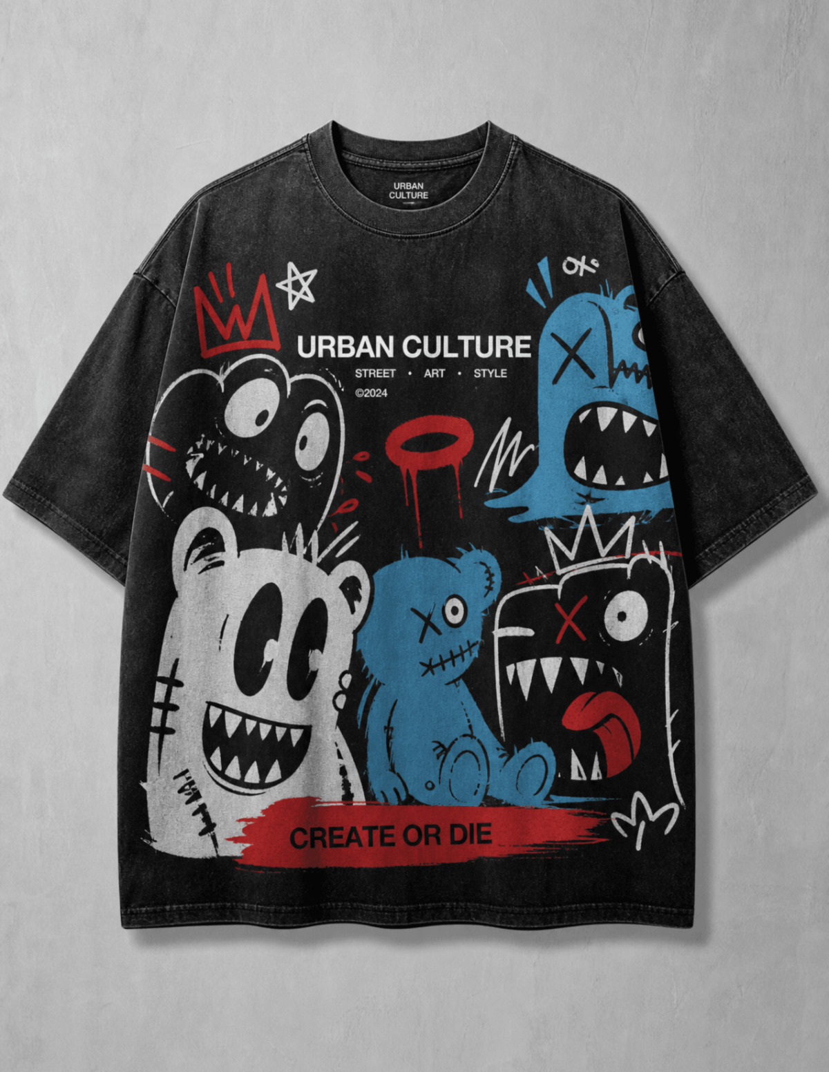Free Streetwear Brand T-shirt Mockup Template to Edit Online