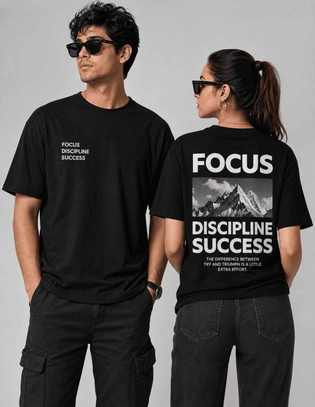 Free Medium Shot Model Posing T-shirt Template to Edit Online