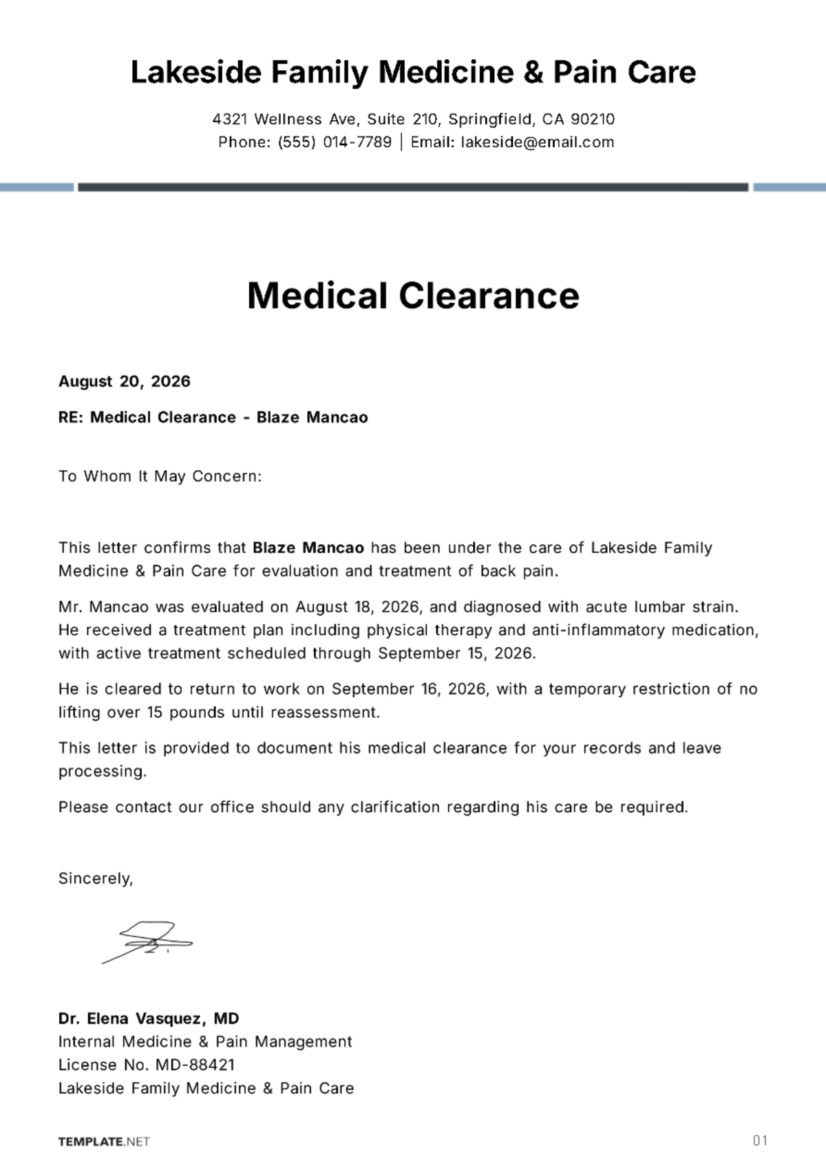 Free Doctor’s Note for Medical Clearance Template to Edit Online Free Doctor’s Note for Medical Clearance Template to Edit Online