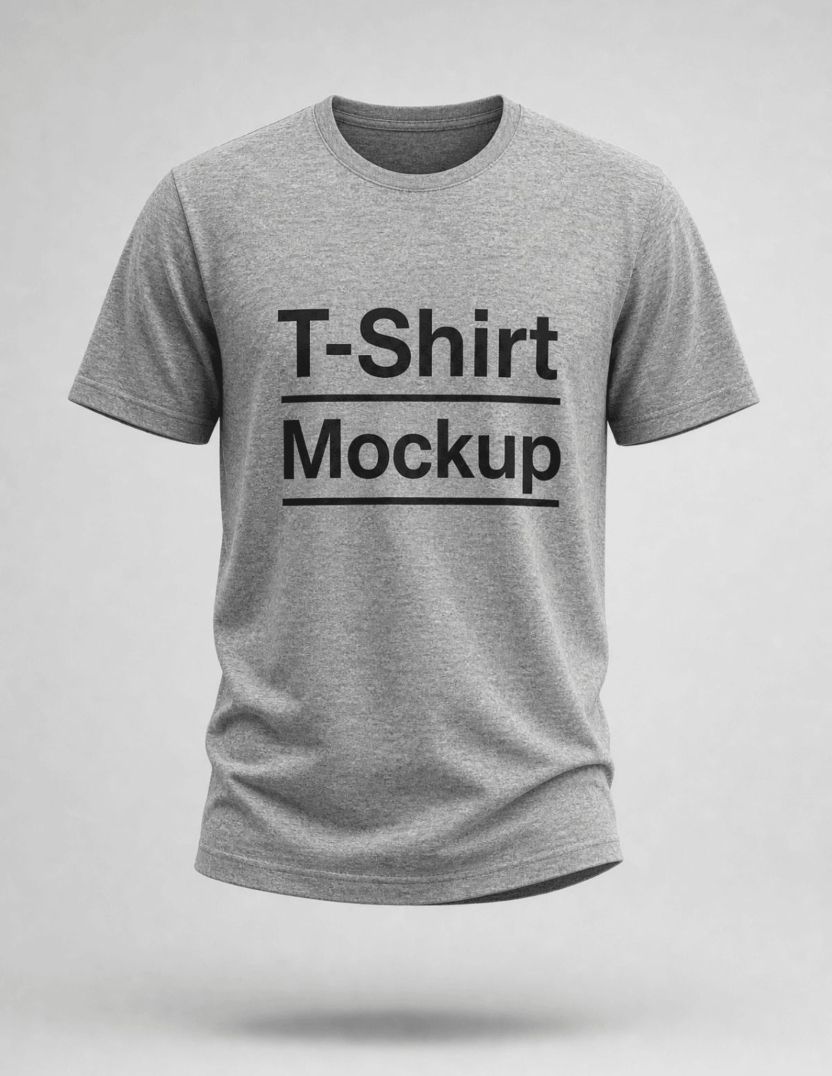 Free Floating Heathered Ghosted T-Shirt Mockup Template to Edit Online