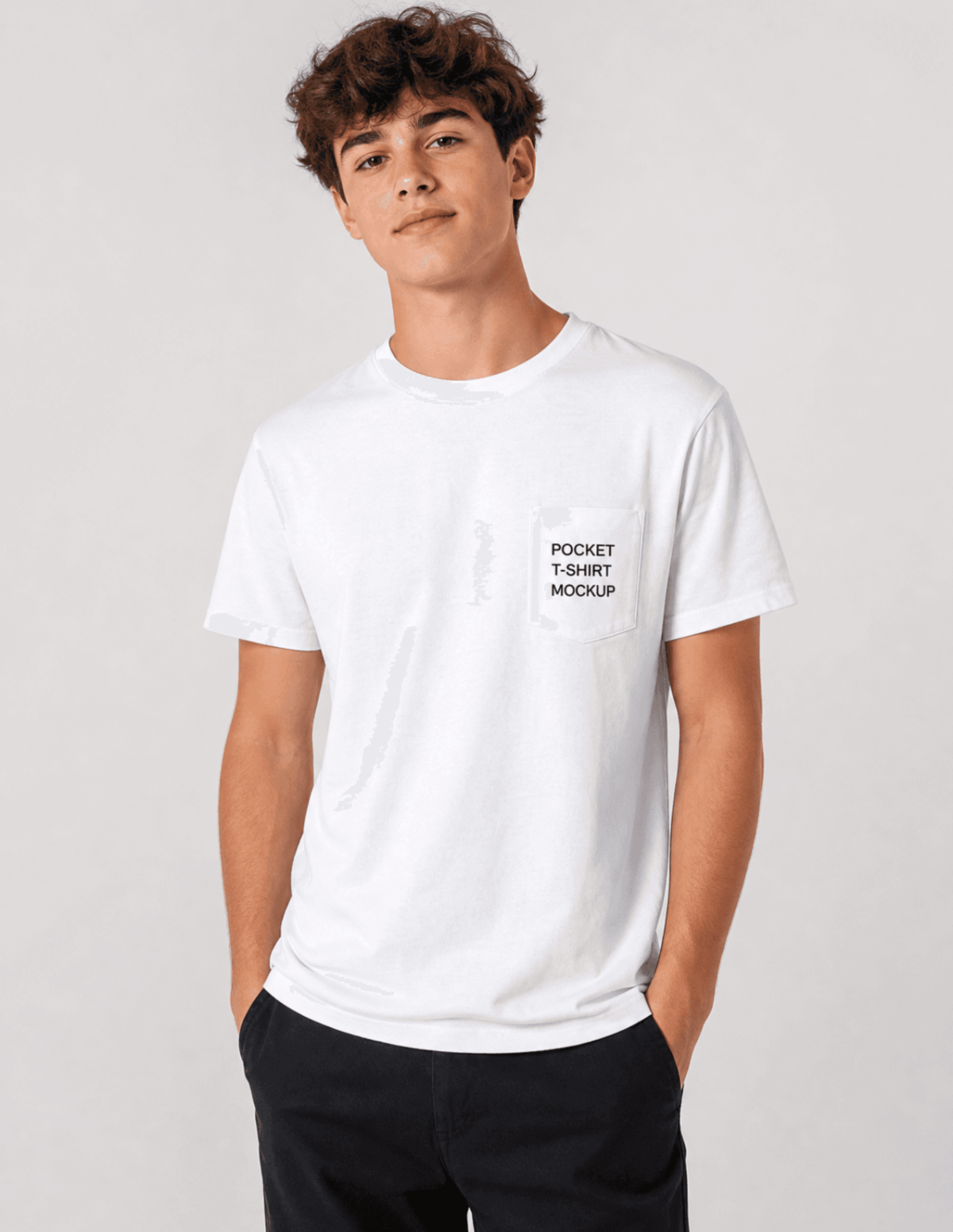 Free Pocket T-Shirt Mockup Template to Edit Online