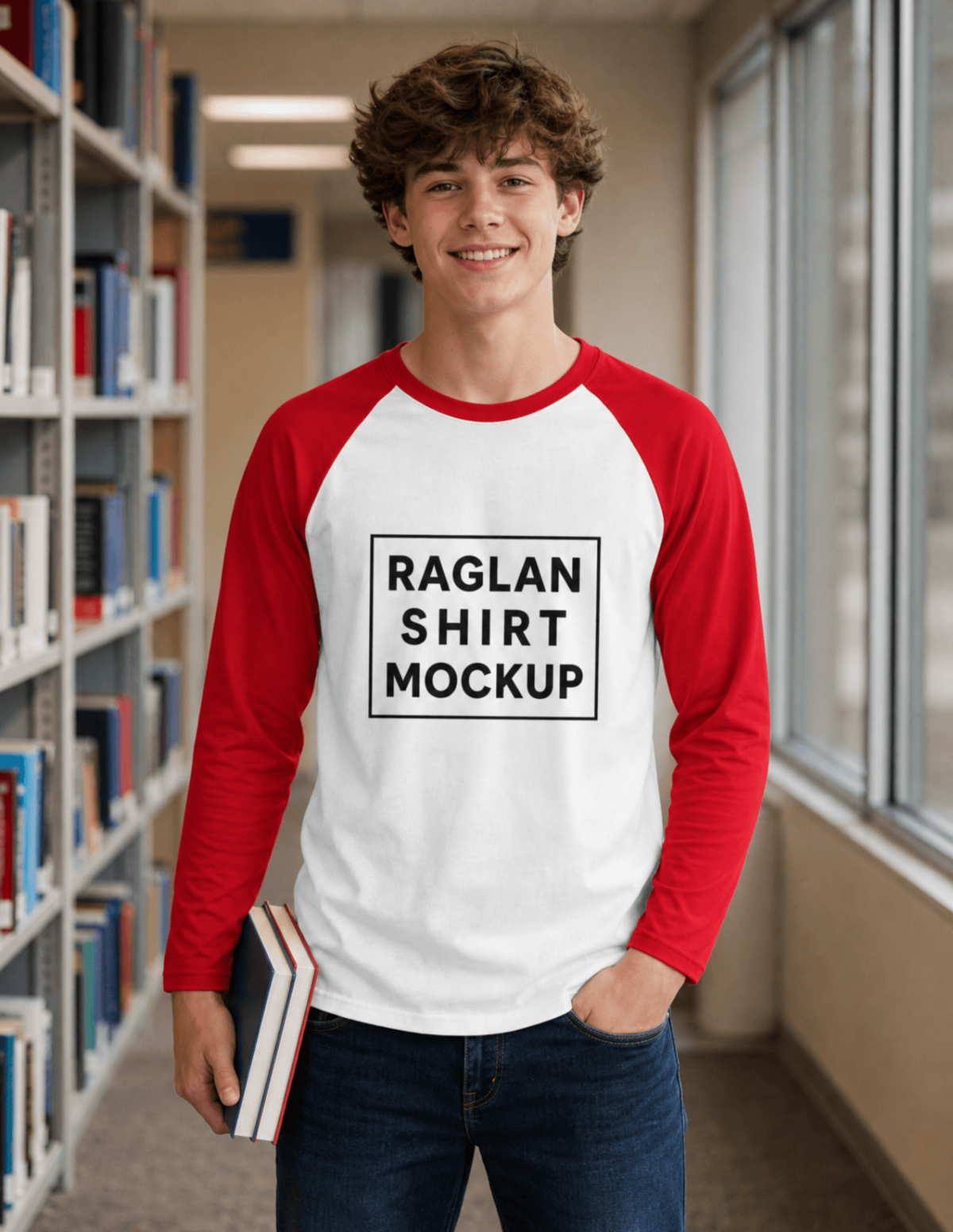 Free Raglan T-Shirt Mockup Template to Edit Online