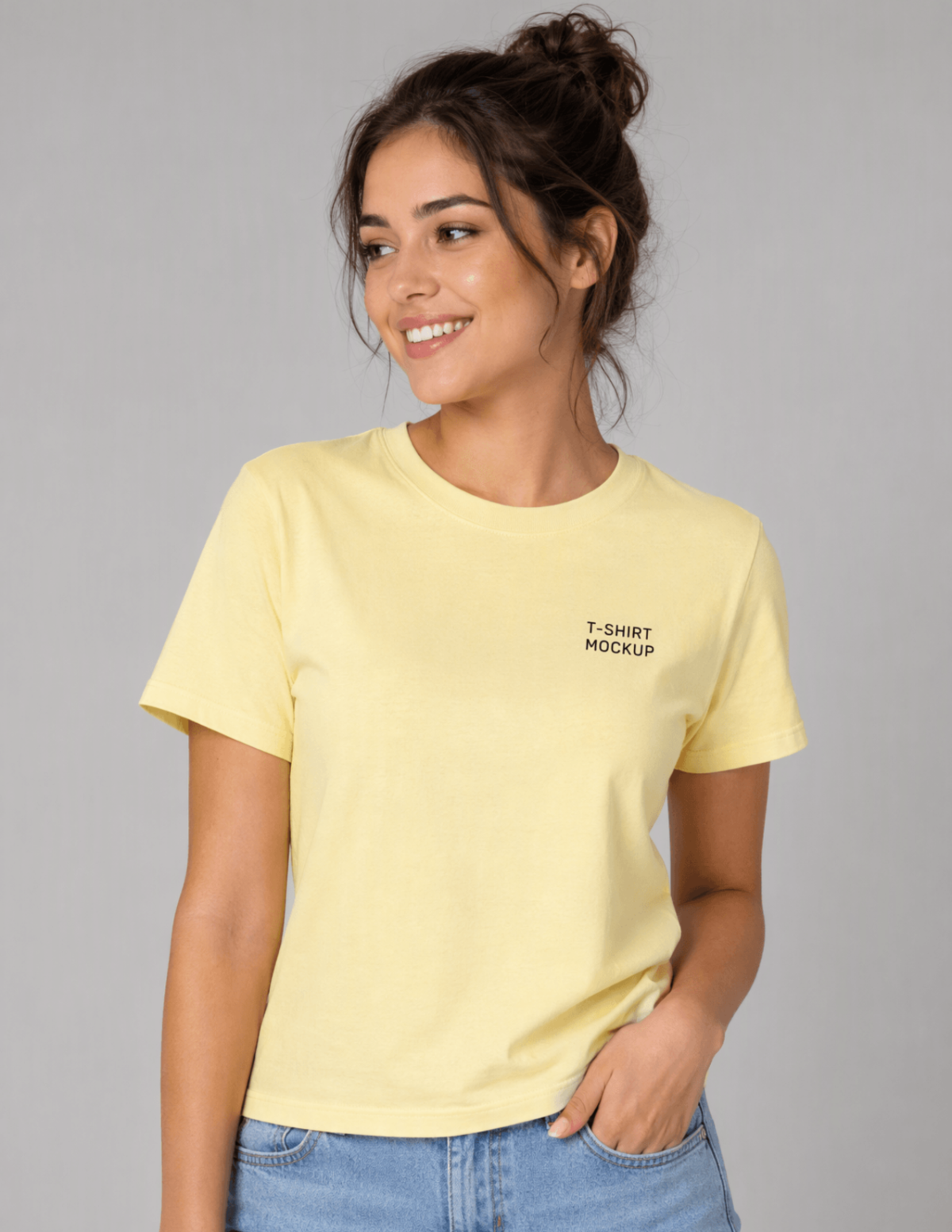 Free Short Sleeve T-Shirt Mockup Template to Edit Online