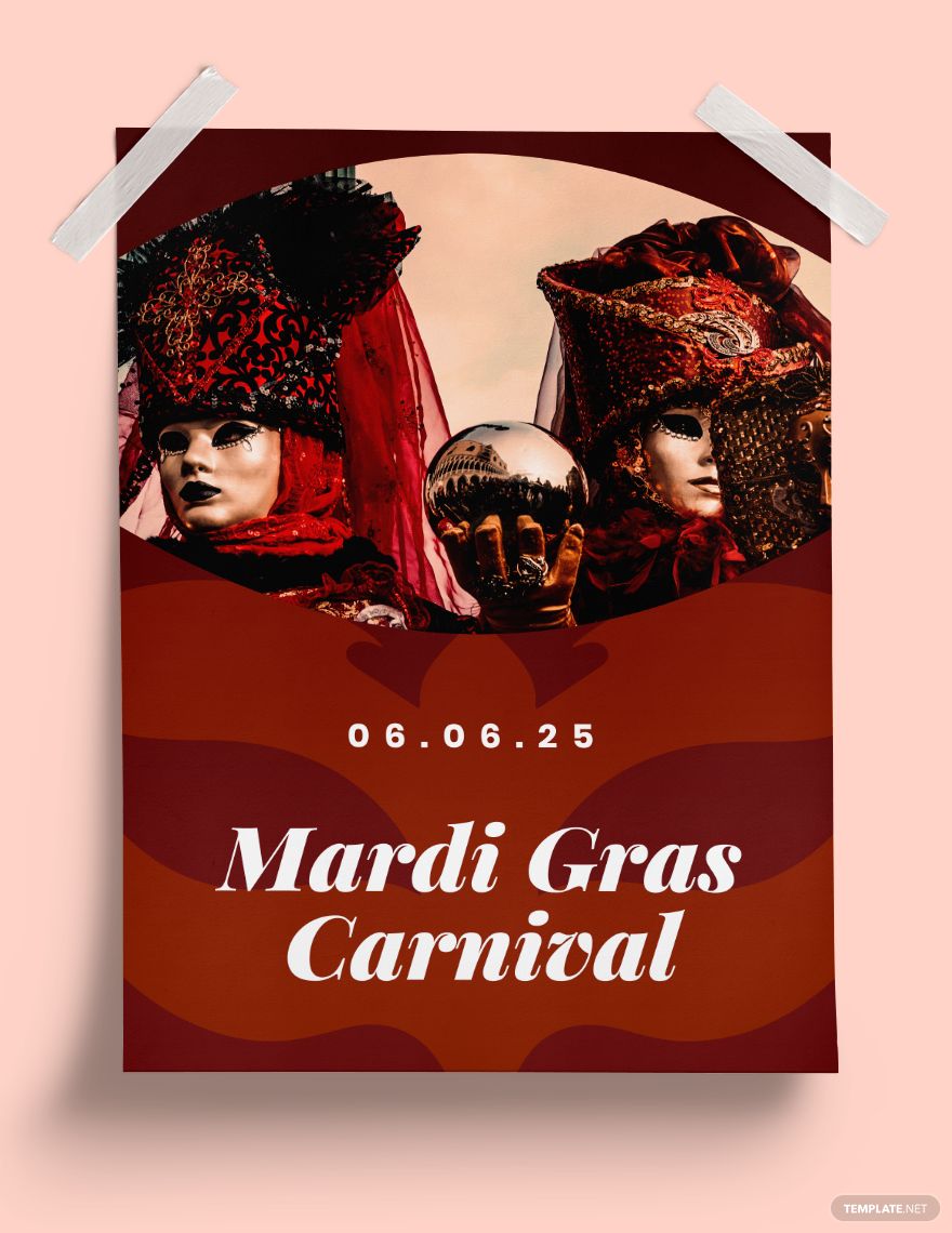 Mardi Gras Carnival Poster Template