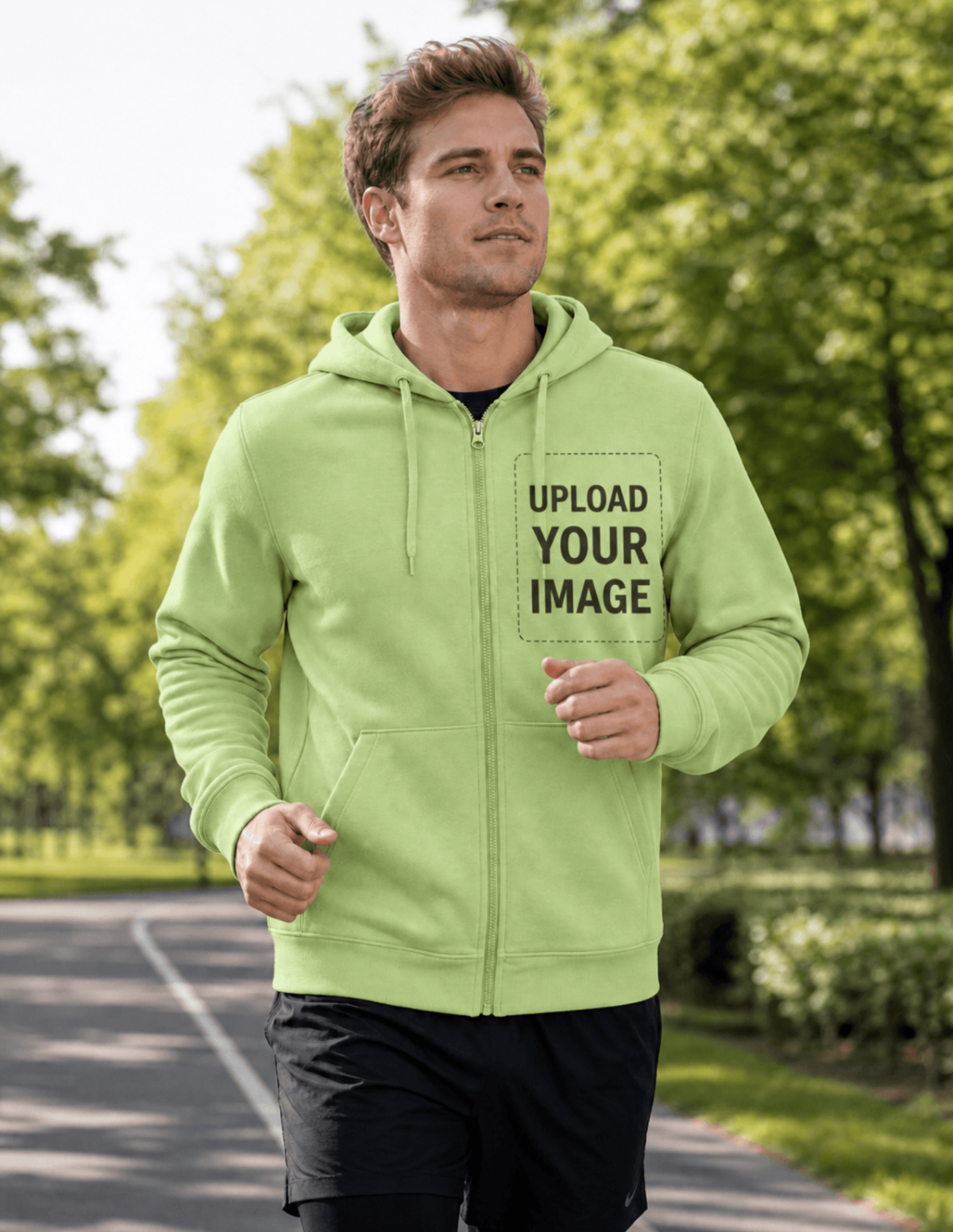 Free Full Zip Hoodie Mockup Template to Edit Online