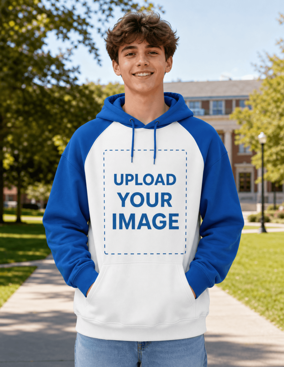Free Raglan Hoodie Mockup Template to Edit Online