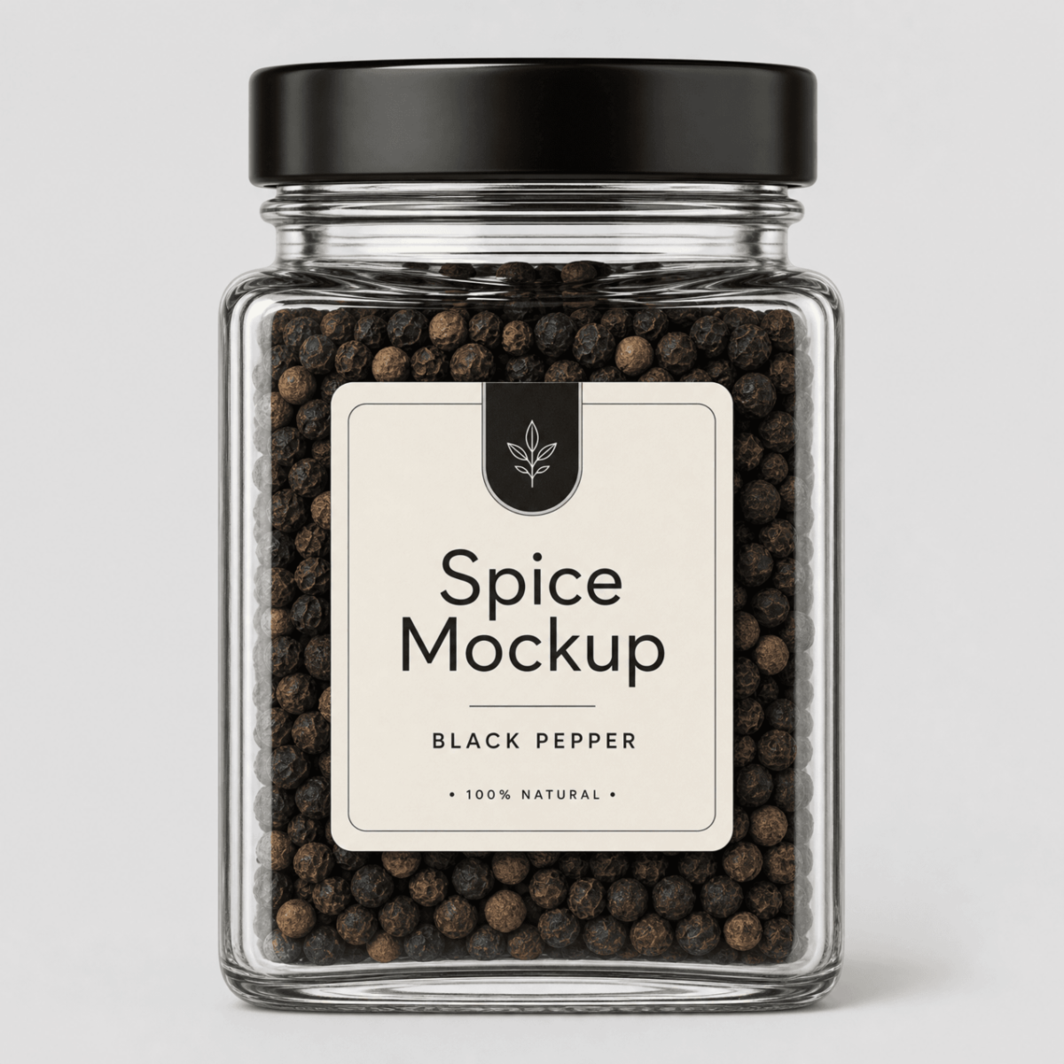 Free Square Glass Spice Jar Mockup Template to Edit Online
