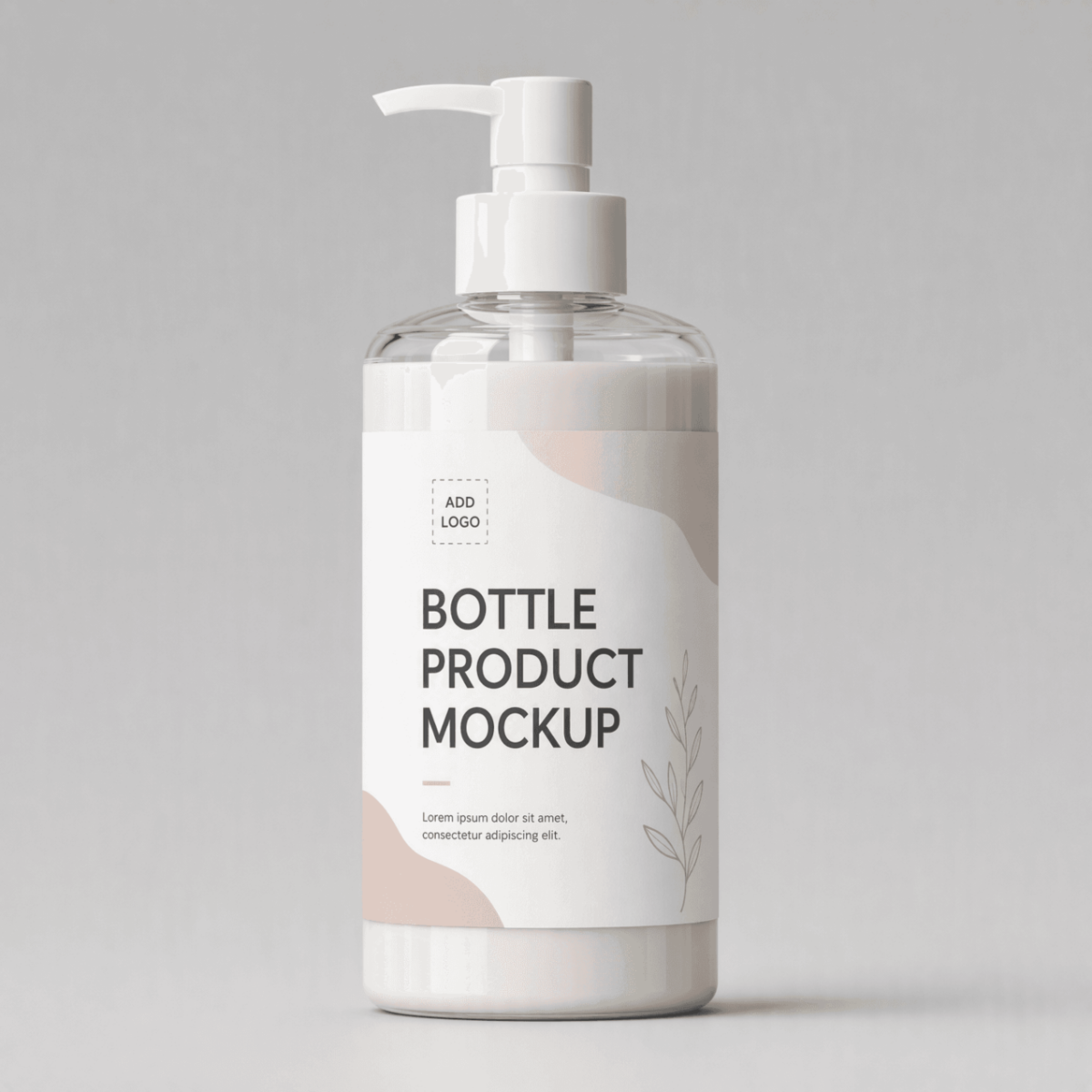 Free Clear Pump Dispenser Bottle Mockup Template to Edit Online