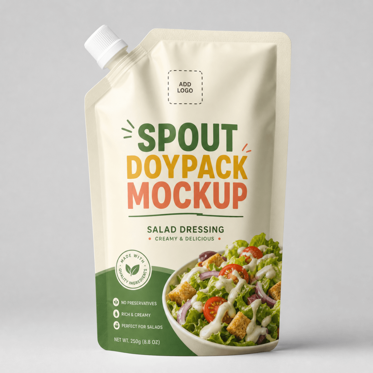 Free Spout Doypack Mockup Template to Edit Online