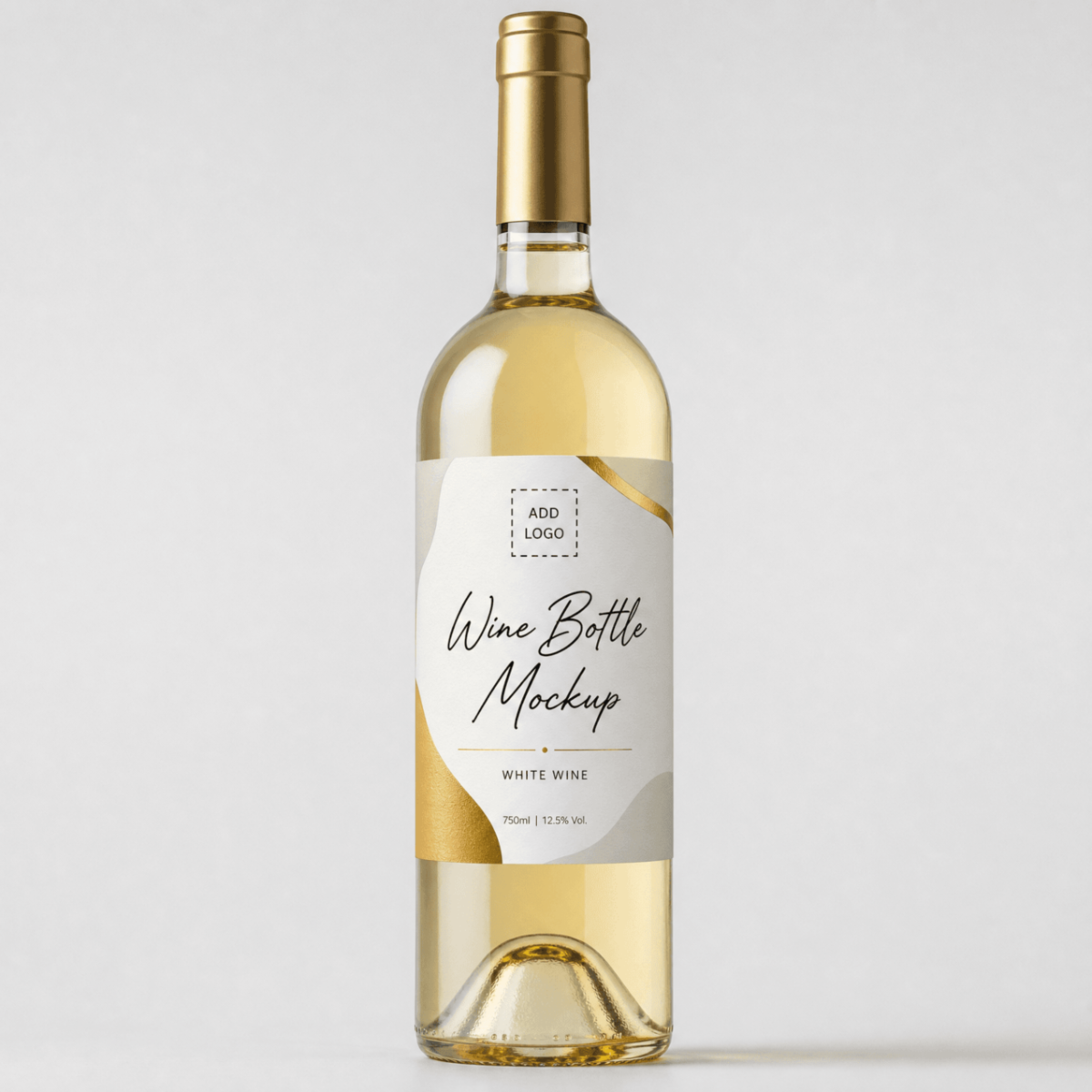 Free Glass Wine Bottle Mockup Template to Edit Online