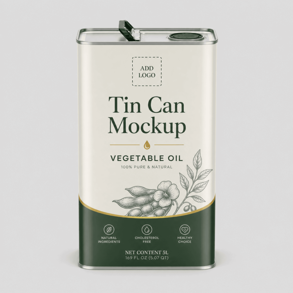 Free Tin Can Mockup Template to Edit Online