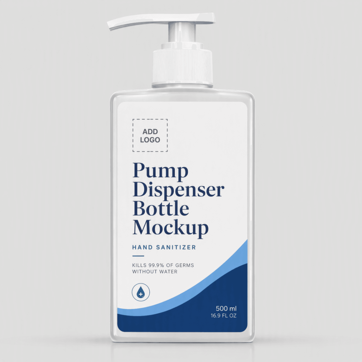 Free Rectangular Pump Dispenser Bottle Mockup Template to Edit Online