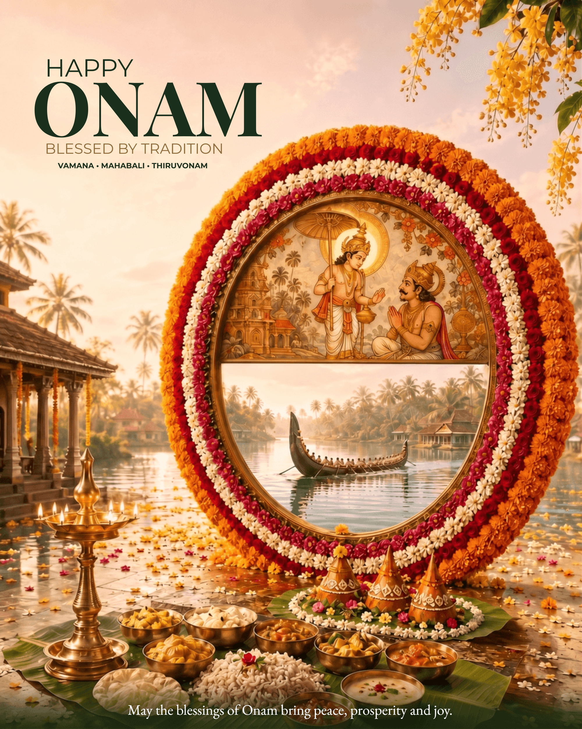 Vamana Mahabali Happy Onam Poster Template Vamana Mahabali Happy Onam Poster Template