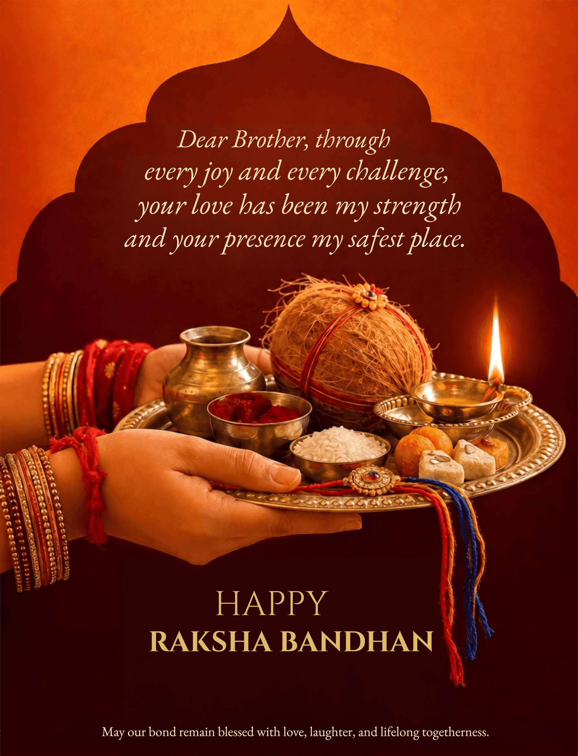 Traditional Raksha Bandhan Puja Thali Poster Template Traditional Raksha Bandhan Puja Thali Poster Template