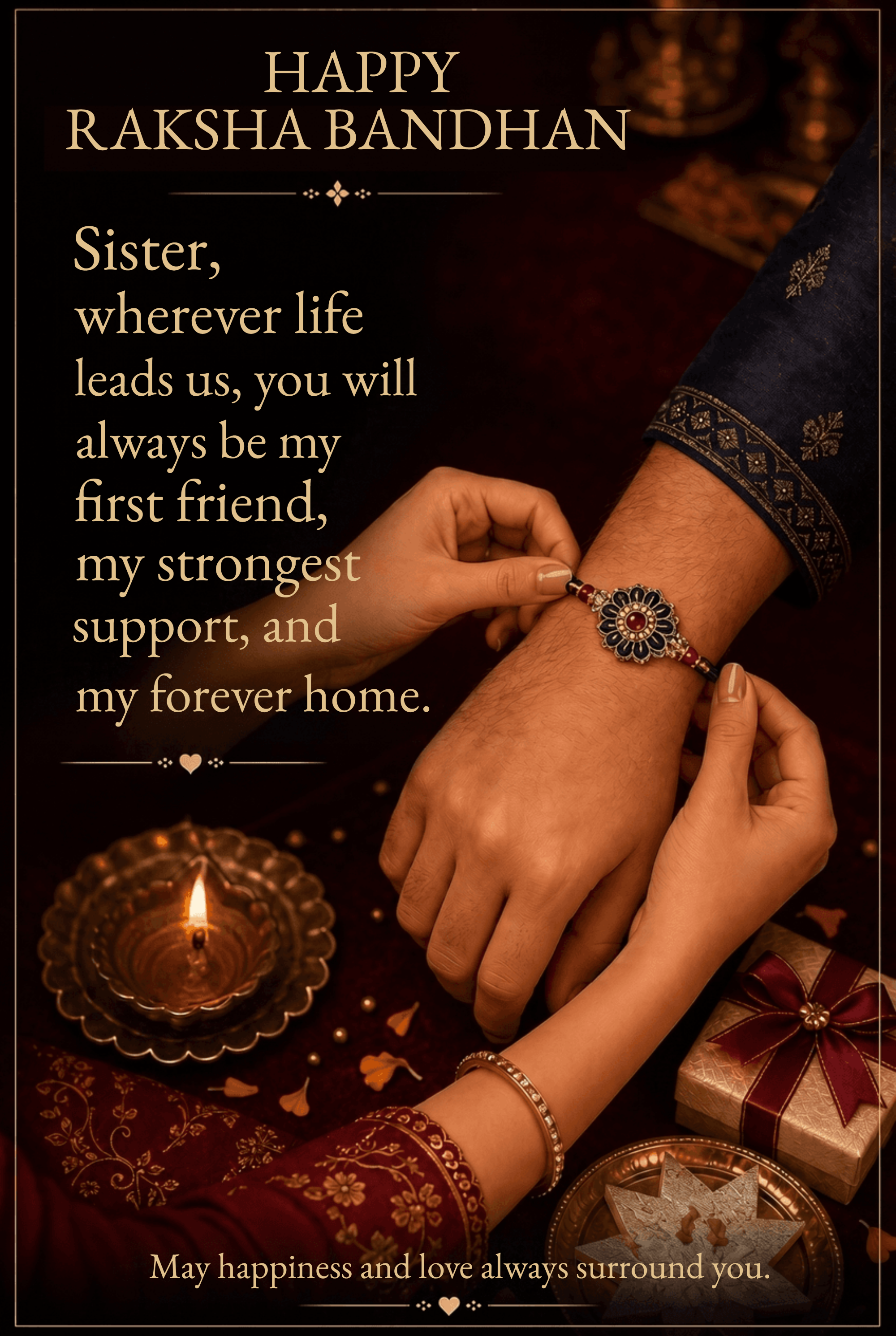 Royal Raksha Bandhan Sister Wishes Poster