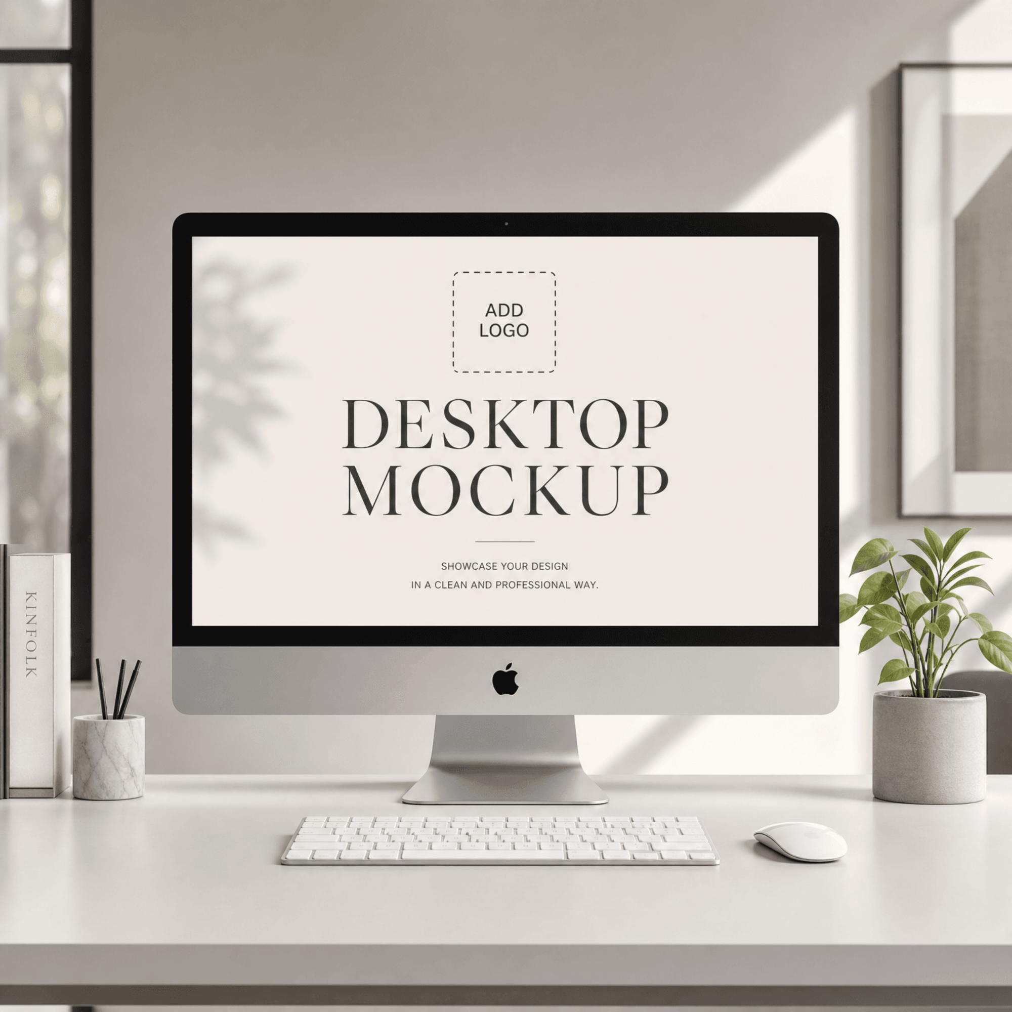 Free Minimal Computer Mockup Template to Edit Online