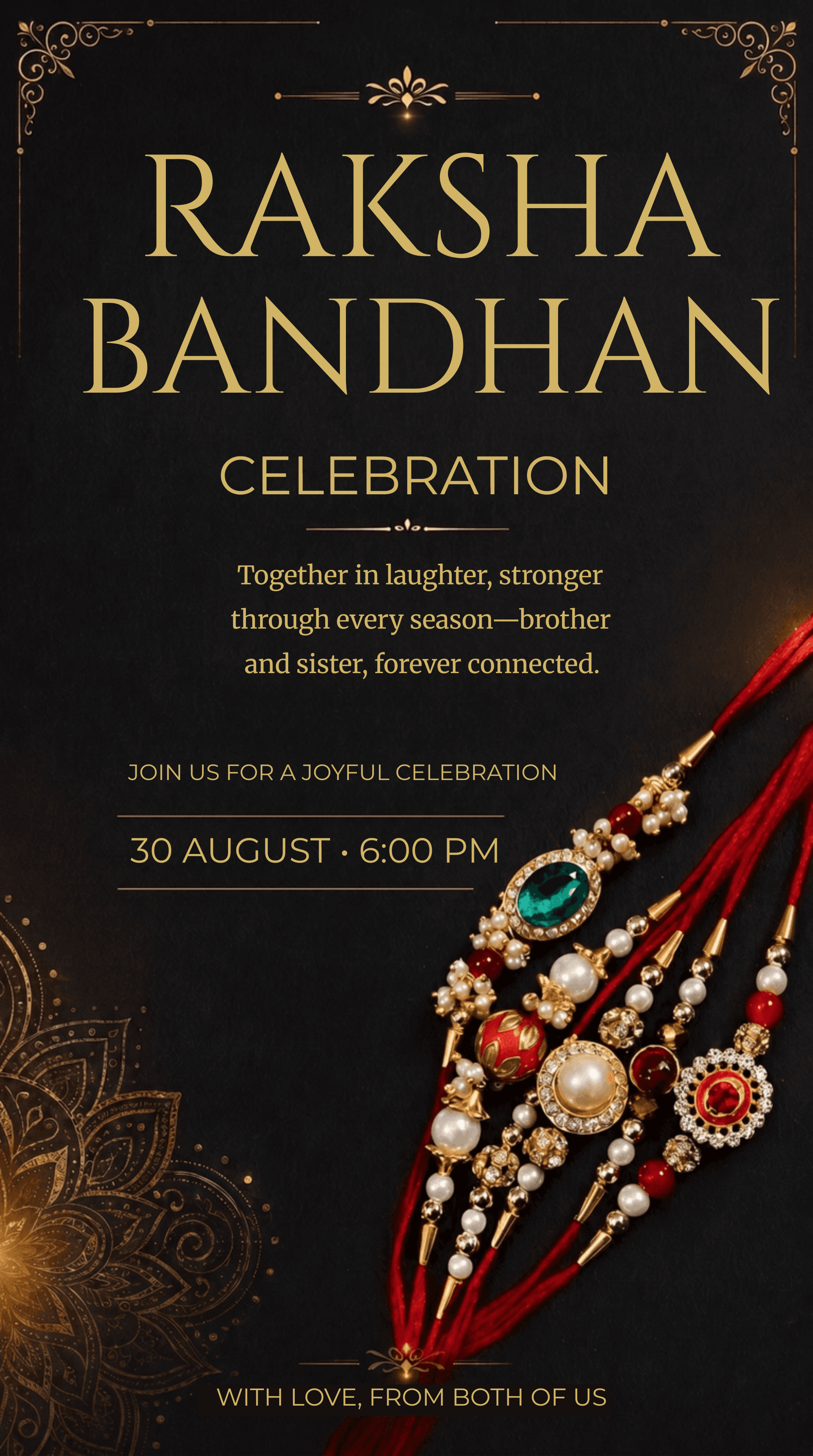 Elegant Red and Gold Raksha Bandhan Invitation Template Elegant Red and Gold Raksha Bandhan Invitation Template