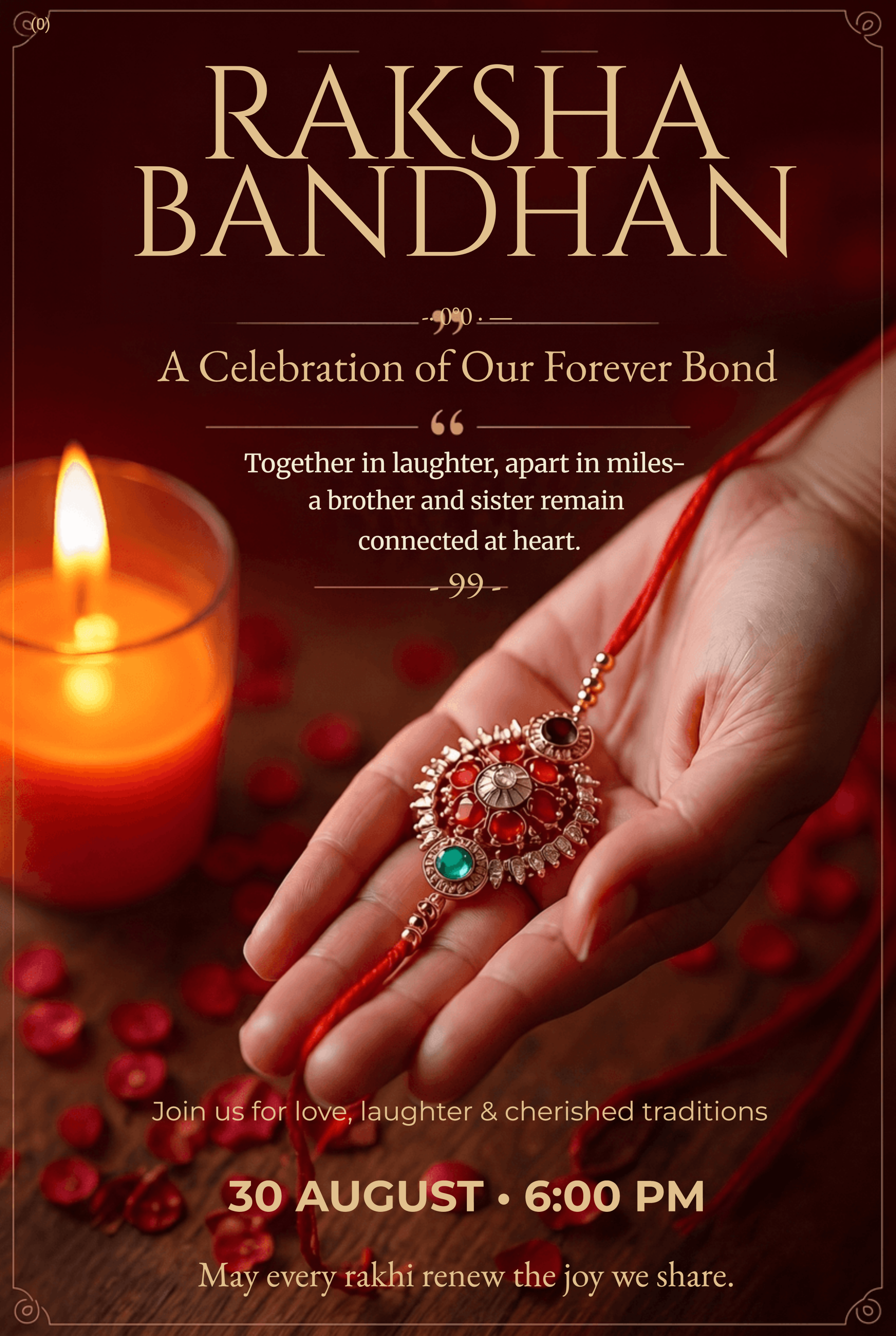 Elegant Raksha Bandhan Invitation Template Elegant Raksha Bandhan Invitation Template