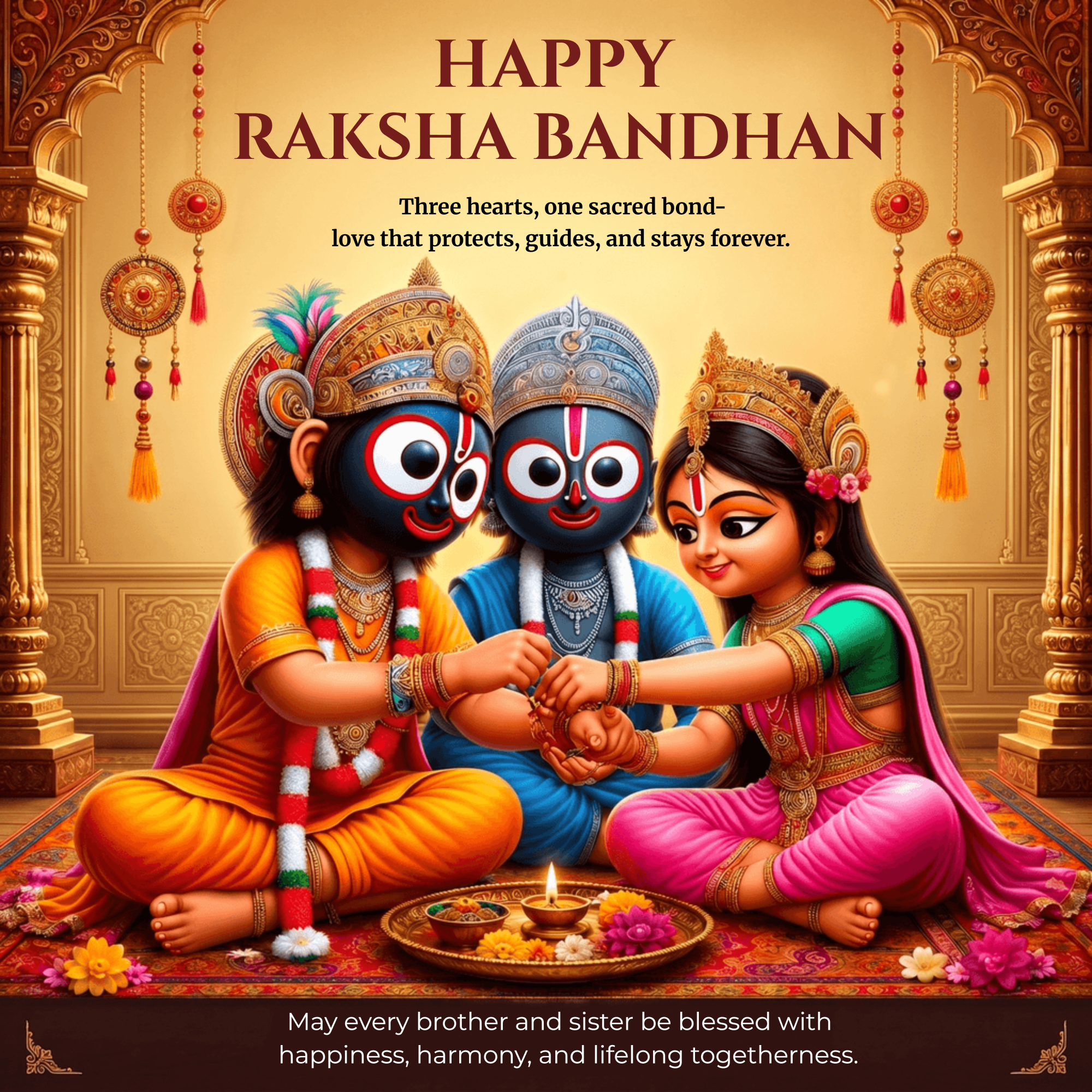 Raksha Bandhan Brother and Sister Wishes Poster Template Raksha Bandhan Brother and Sister Wishes Poster Template