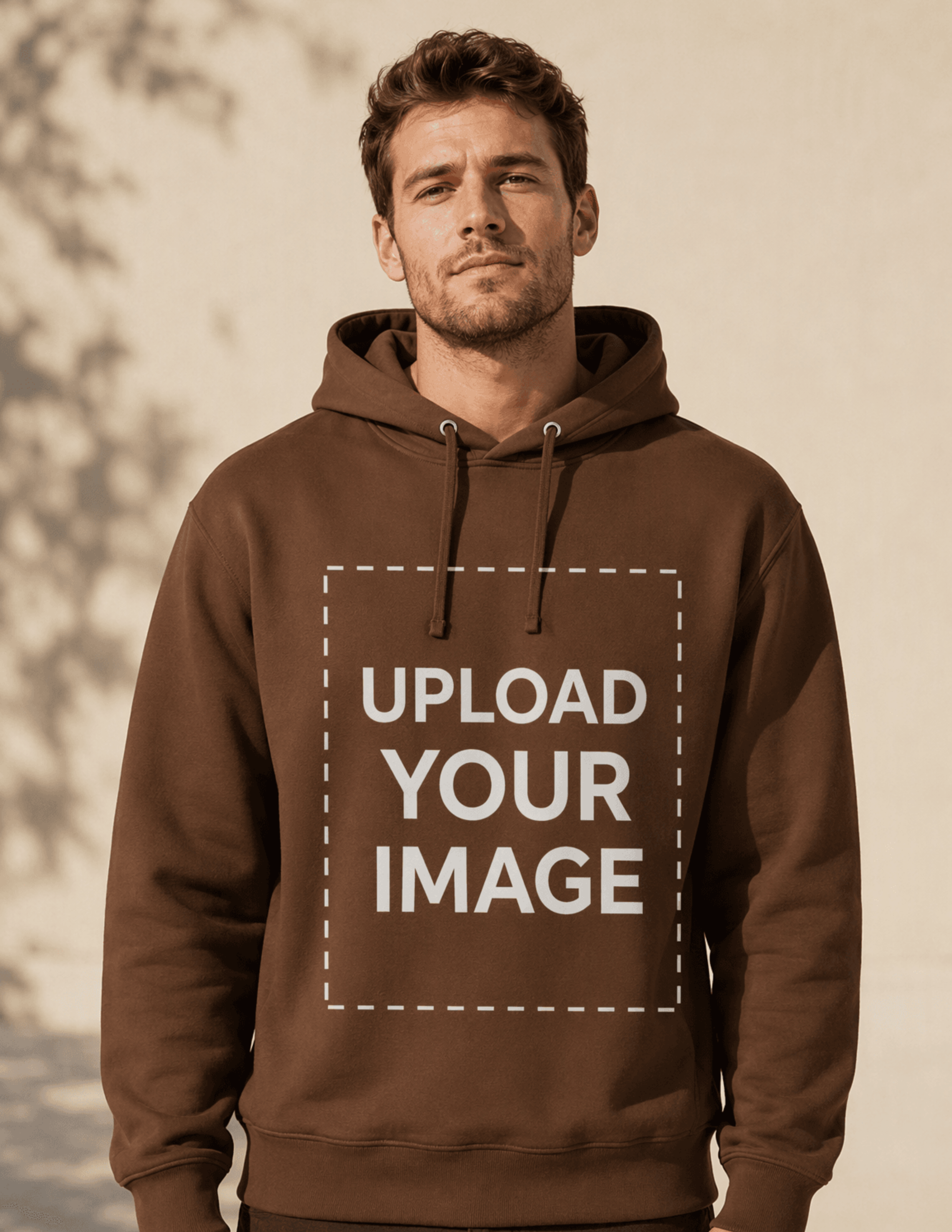 Free Pullover Hoodie with Customizable Sleeves Mockup Template to Edit Online