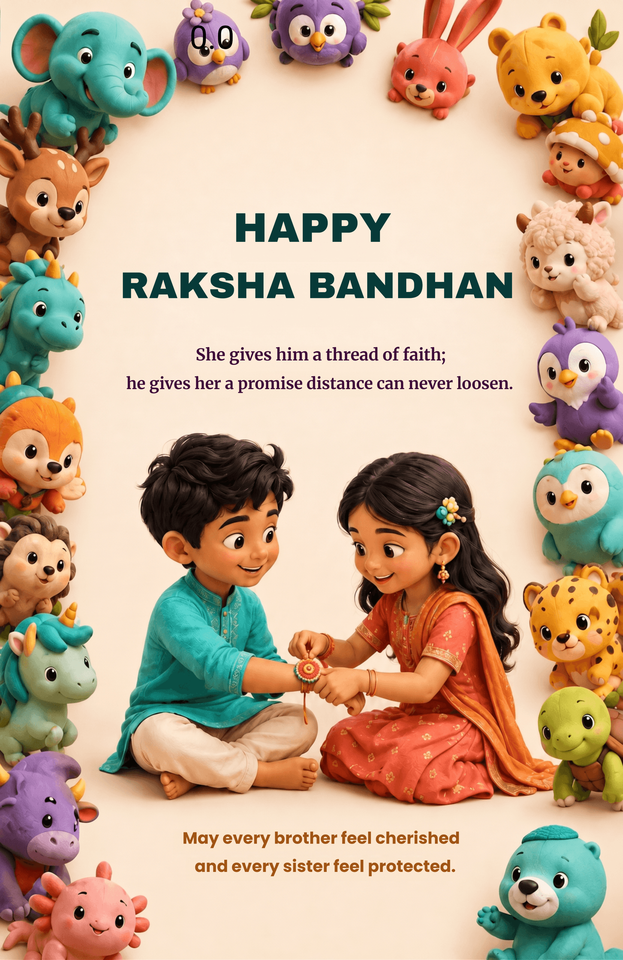 Toy-Themed Brother and Sister Raksha Bandhan Template