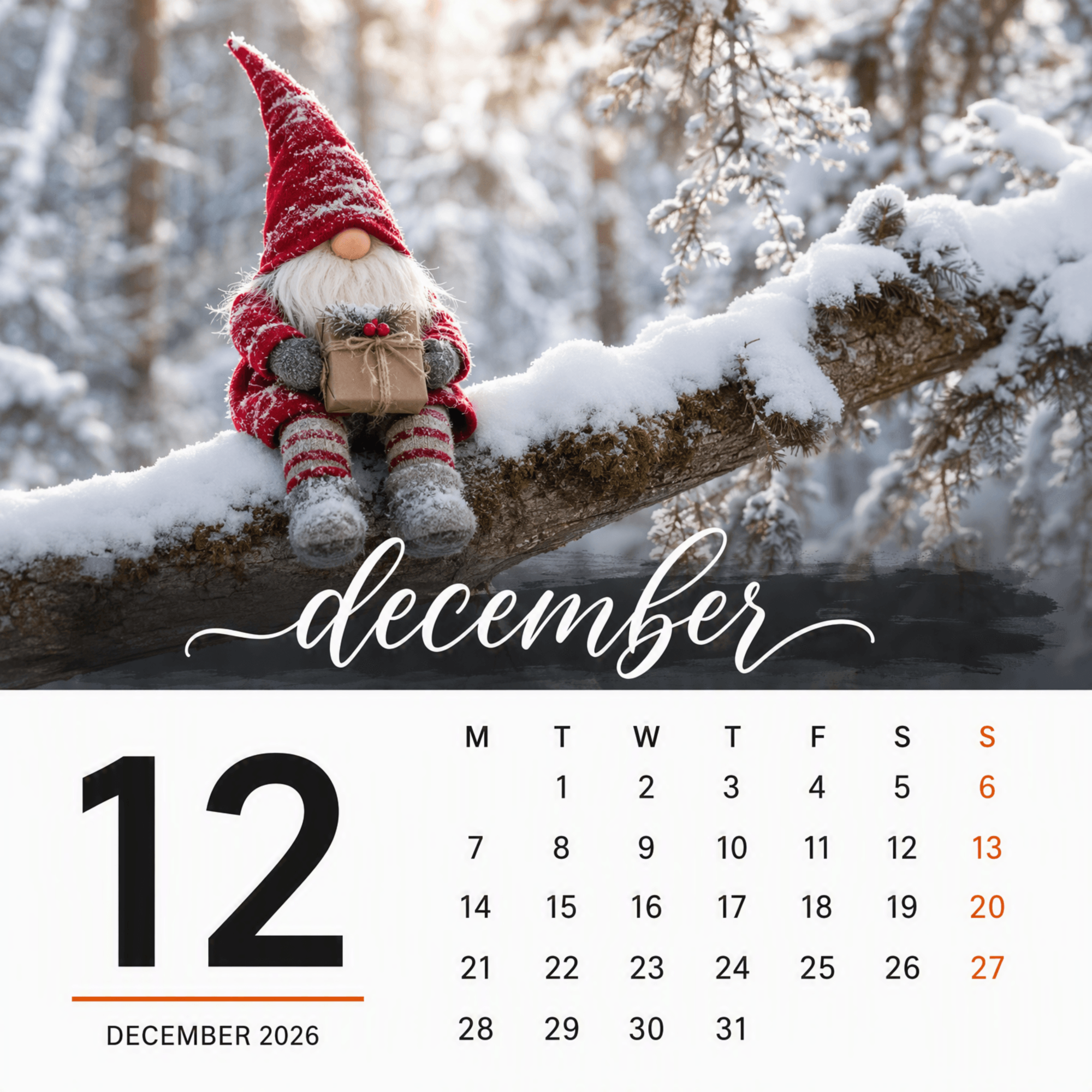 Free Winter Photo December 2026 Calendar to Edit Online Free Winter Photo December 2026 Calendar to Edit Online