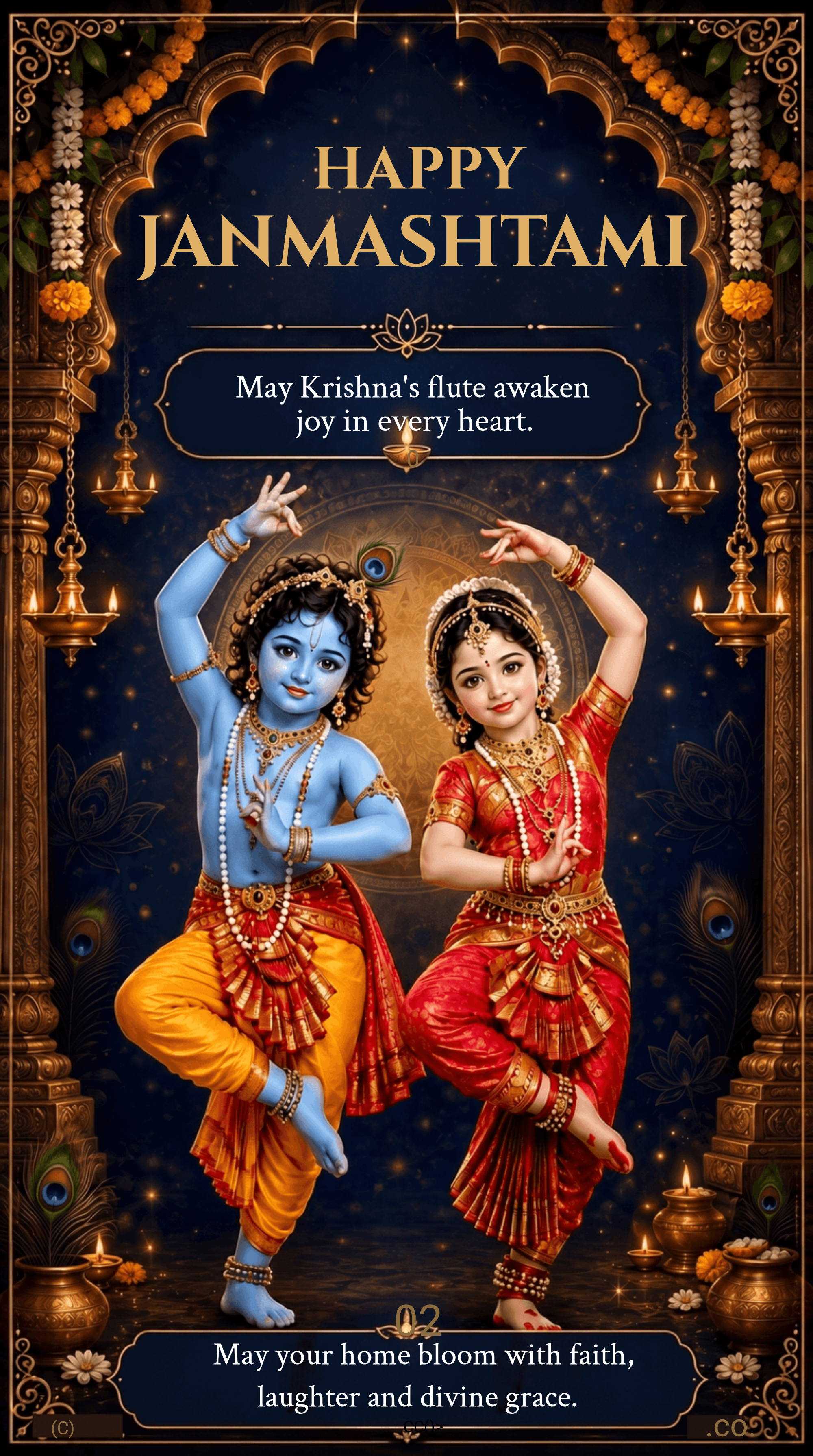 Krishna and Radha Janmashtami Wishes Poster Template Krishna and Radha Janmashtami Wishes Poster Template
