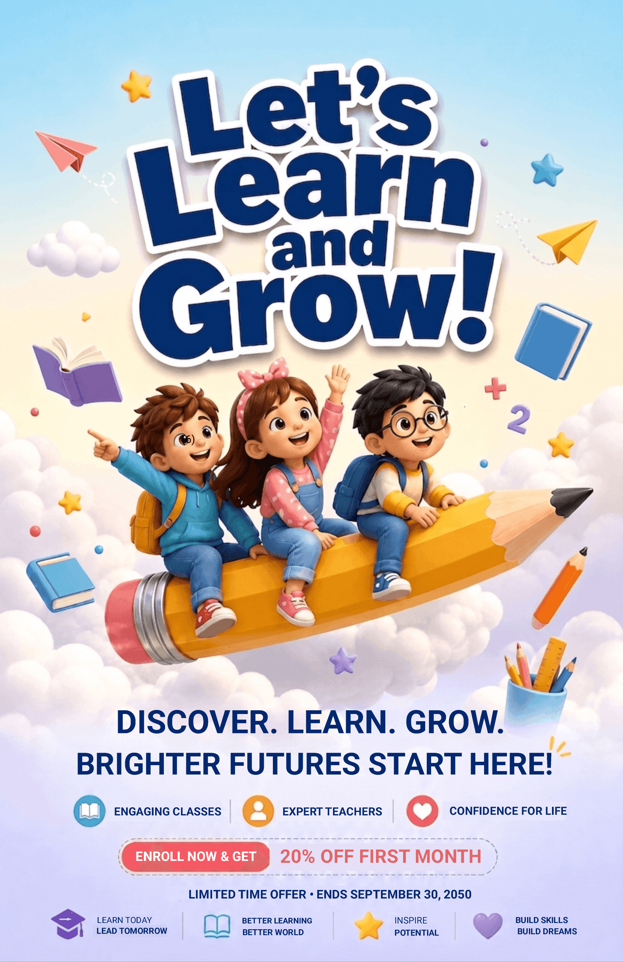 Free Back-To-School Poster Template to Edit Online