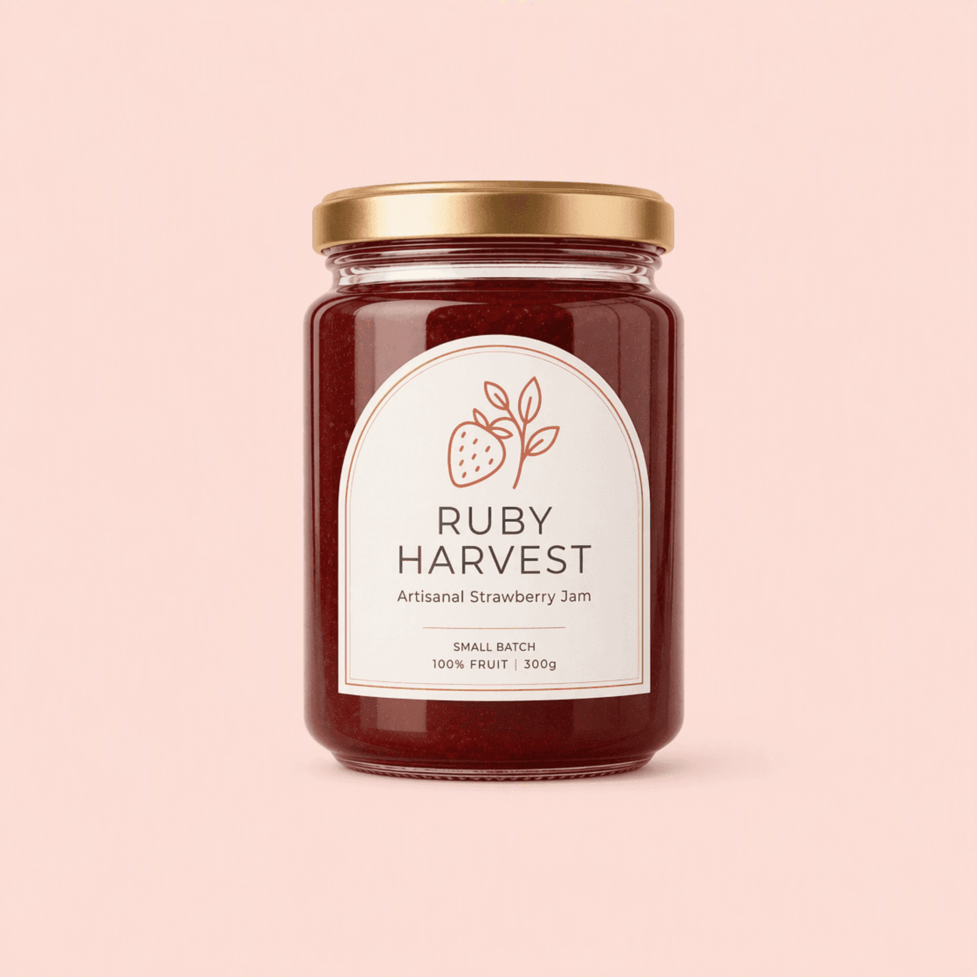 Free Strawberry Jam Jar Product Photography Template to Edit Online