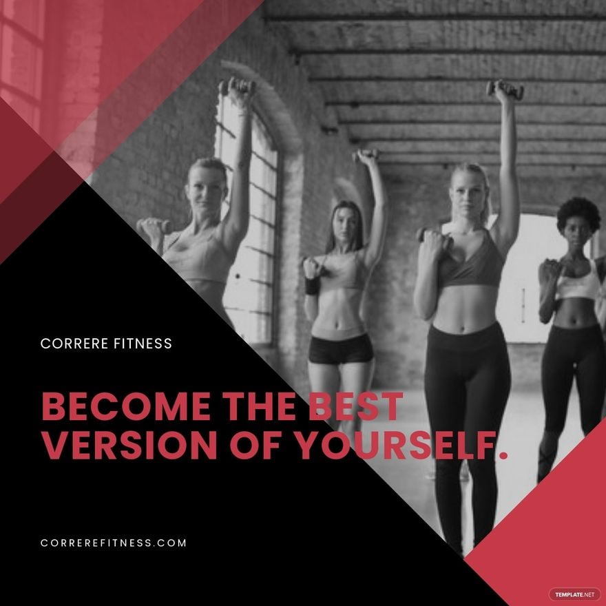 Free Fitness Motivation Linkedin Post Template