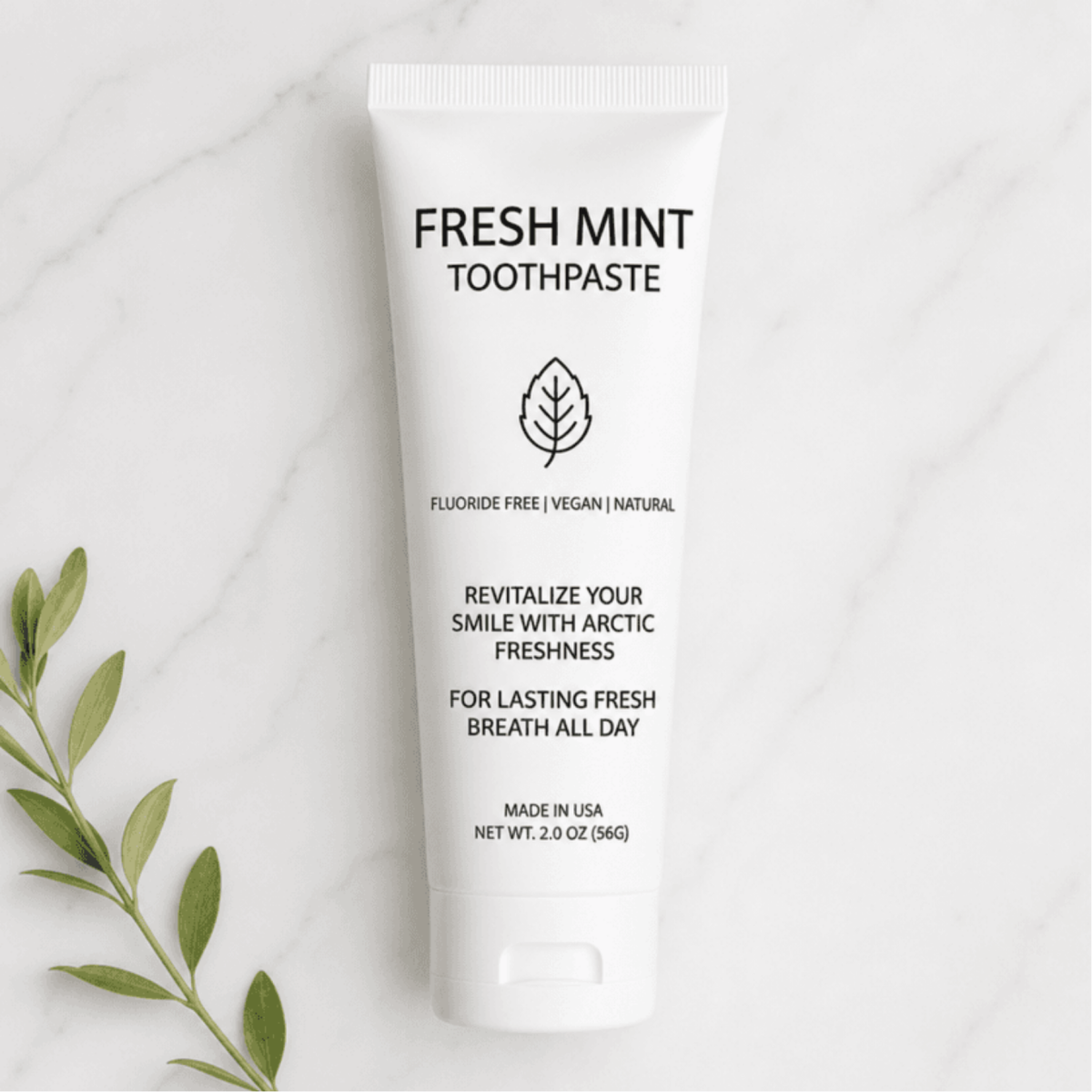 Free Fresh Mint Toothpaste Flat Lay Template to Edit Online