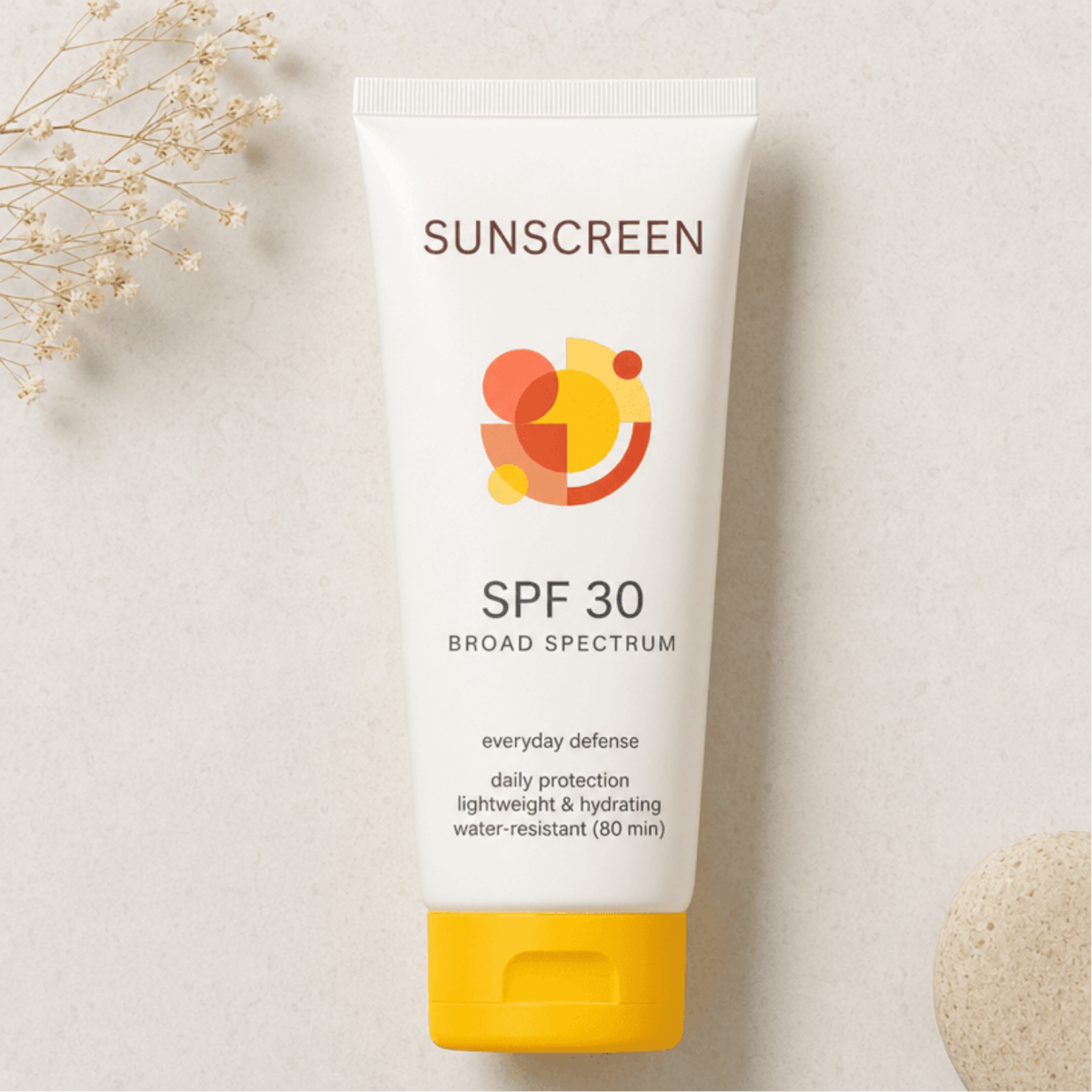 Sunscreen Flat Lay Template