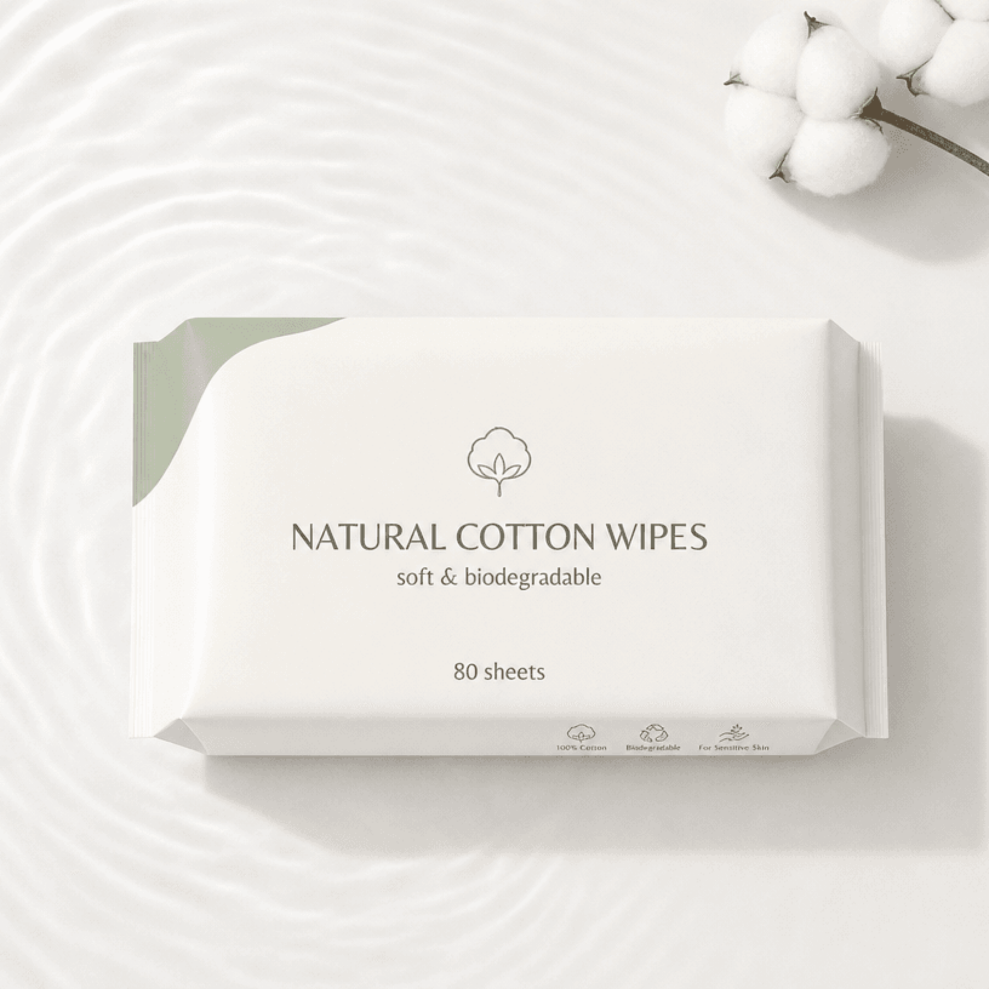 Free Natural Cotton Wipes Flat Lay Template to Edit Online