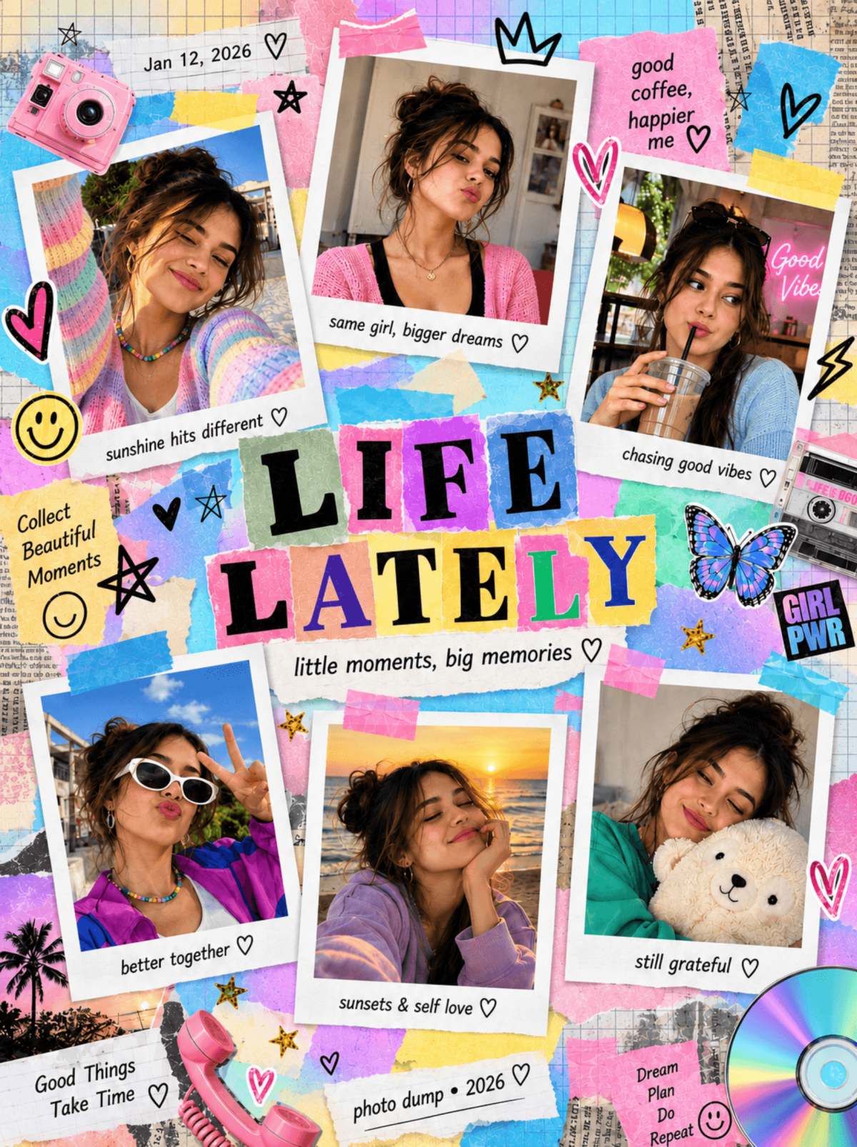 Life Lately Scrapbook Photo Dump Collage Template Online Life Lately Scrapbook Photo Dump Collage Template Online