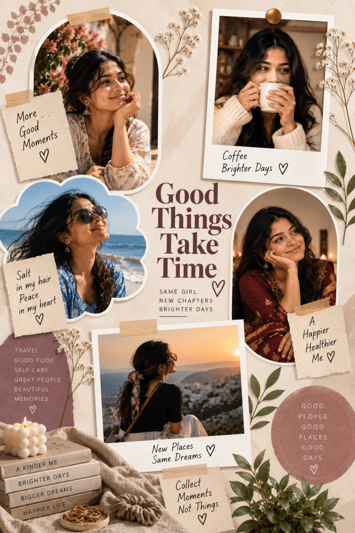 Good Things Take Time Lifestyle Photo Collage Template Good Things Take Time Lifestyle Photo Collage Template