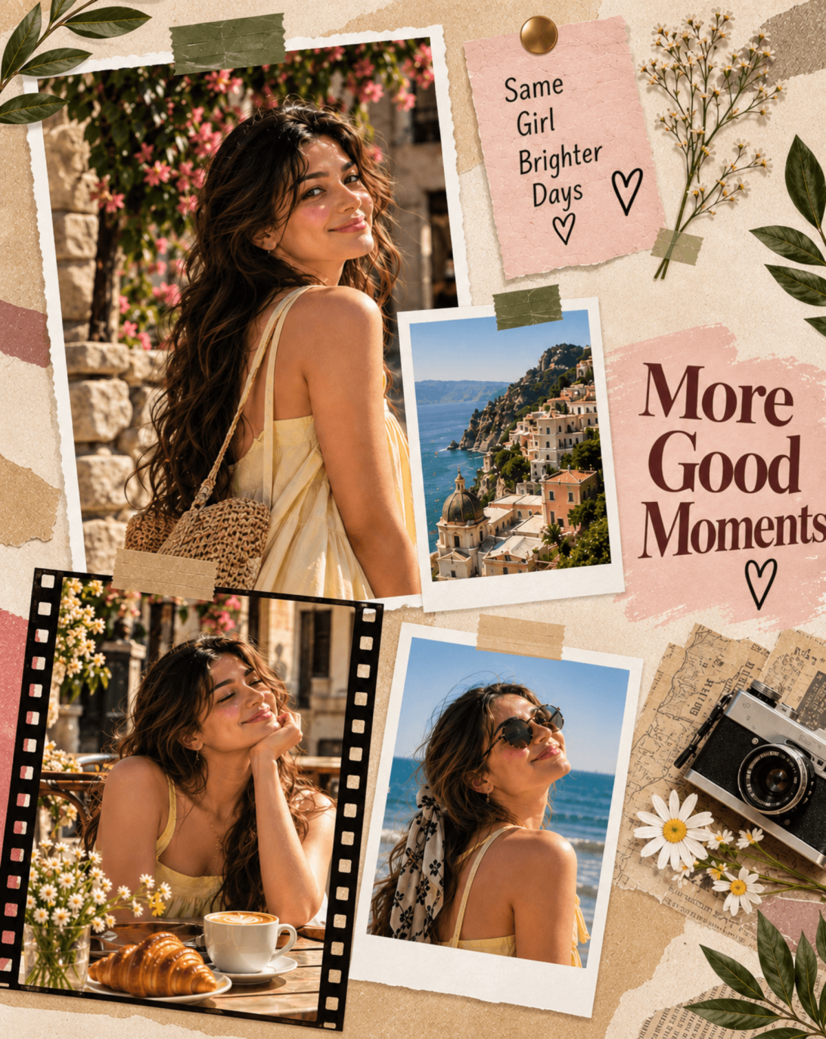 More Good Moments Scrapbook Photo Collage Template More Good Moments Scrapbook Photo Collage Template