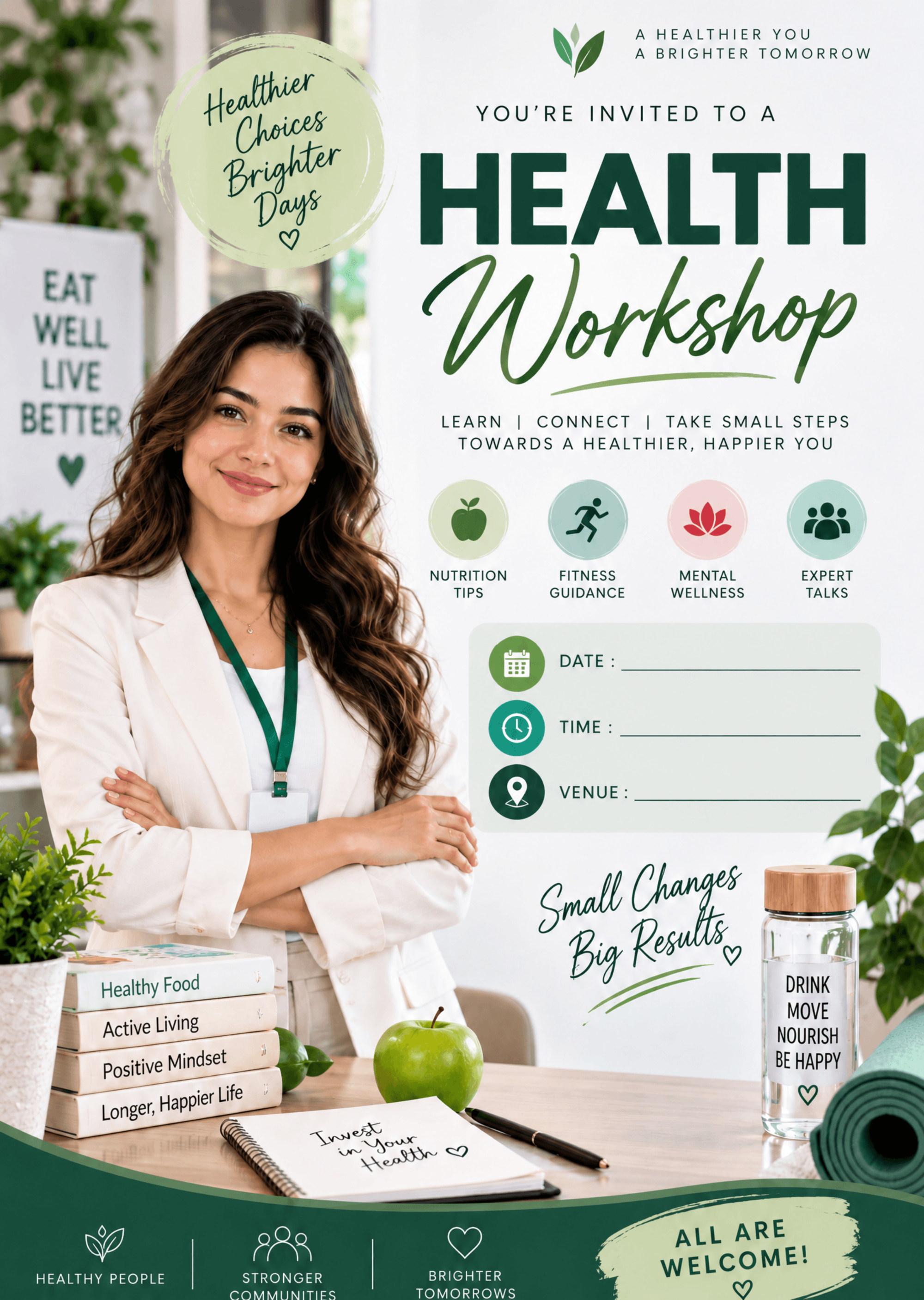 Formal Health Workshop Invitation Template | Editable Wellness Invite Formal Health Workshop Invitation Template | Editable Wellness Invite