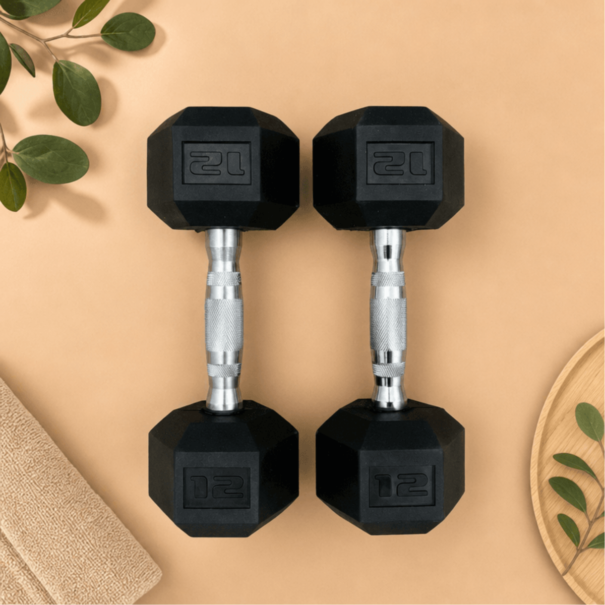 Rubber Coated Dumbbell Weights Flat Lay - AI Flat Lay Generator, Create Flat Lay Designs Online Rubber Coated Dumbbell Weights Flat Lay - AI Flat Lay Generator, Create Flat Lay Designs Online