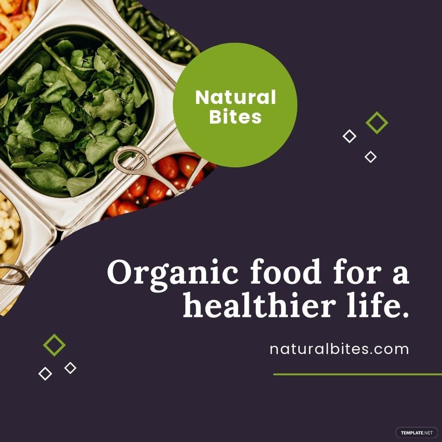 Free Organic Food Instagram Ad Template