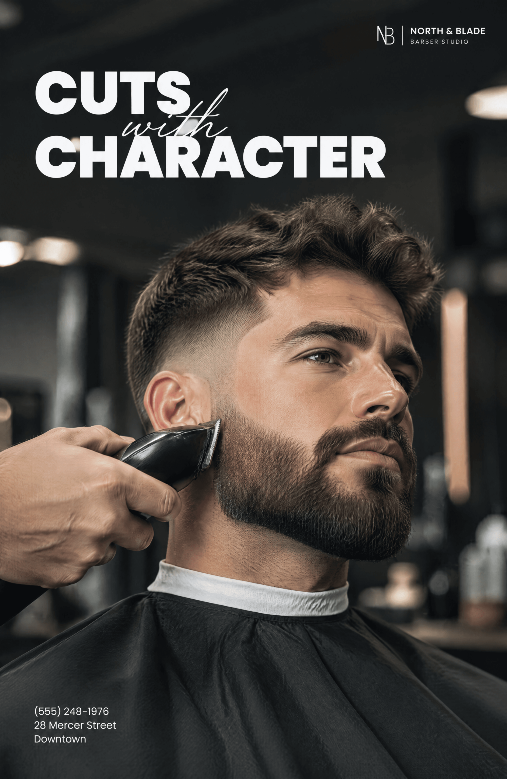 Professional Barber Shop Poster - AI Poster Generator, Free Poster Maker