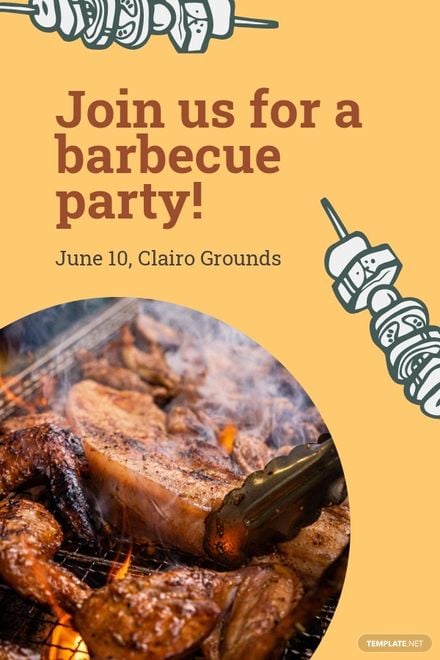 Free Bbq Party Pinterest Pin Template