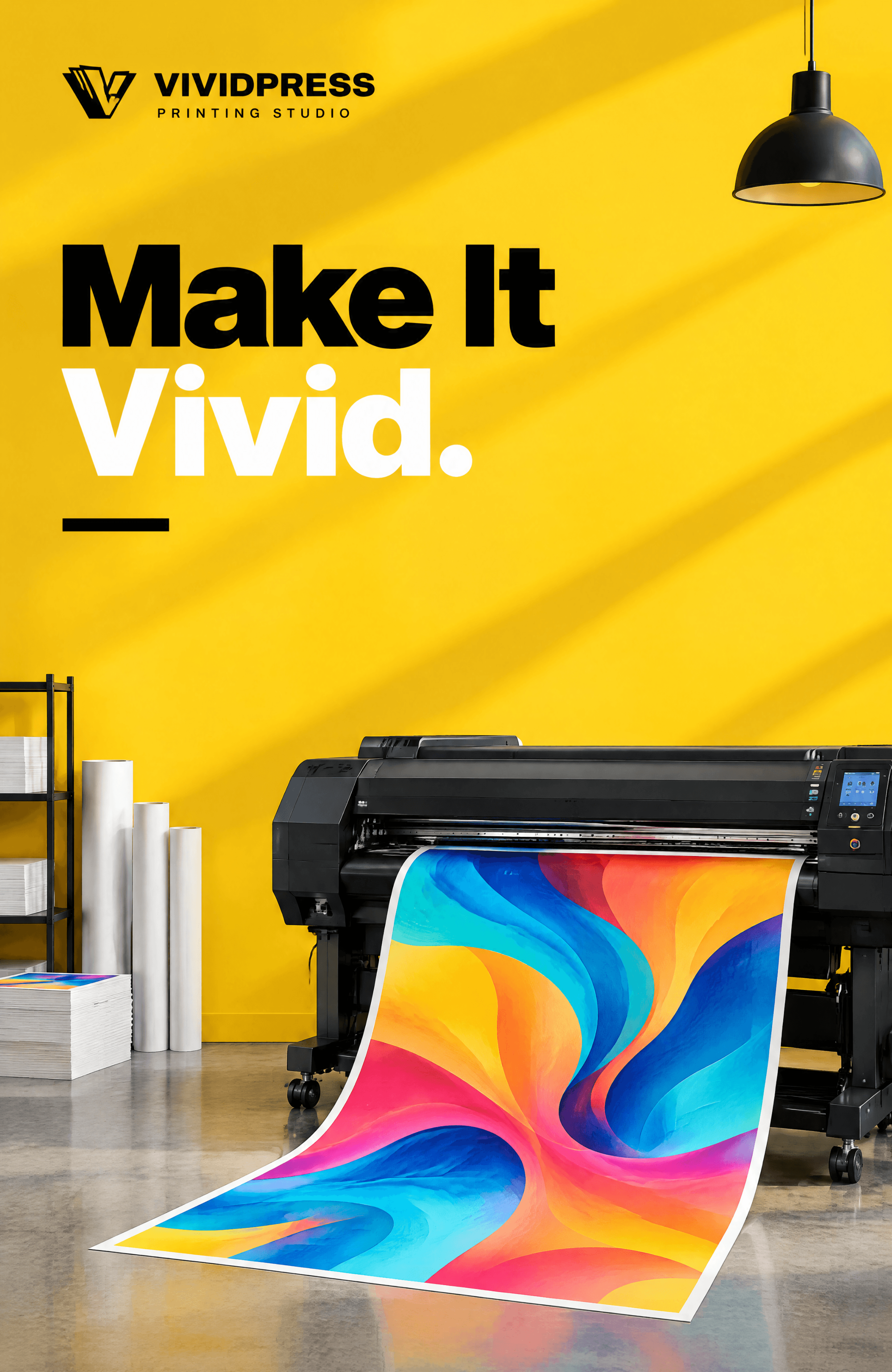 Printing Service Poster - AI Poster Generator, Free Poster Maker