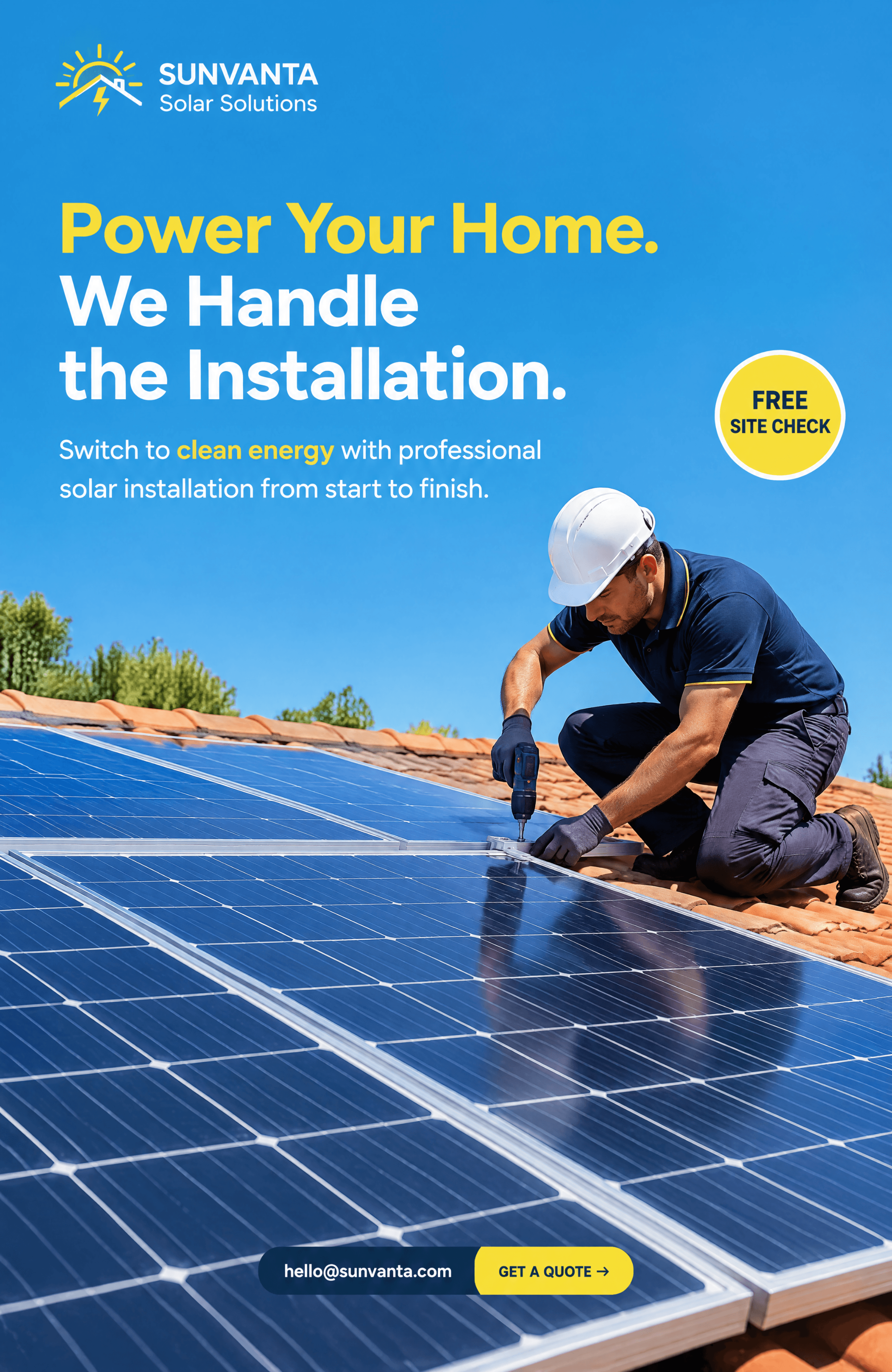Free Solar Installation Service Poster to Edit Online Free Solar Installation Service Poster to Edit Online