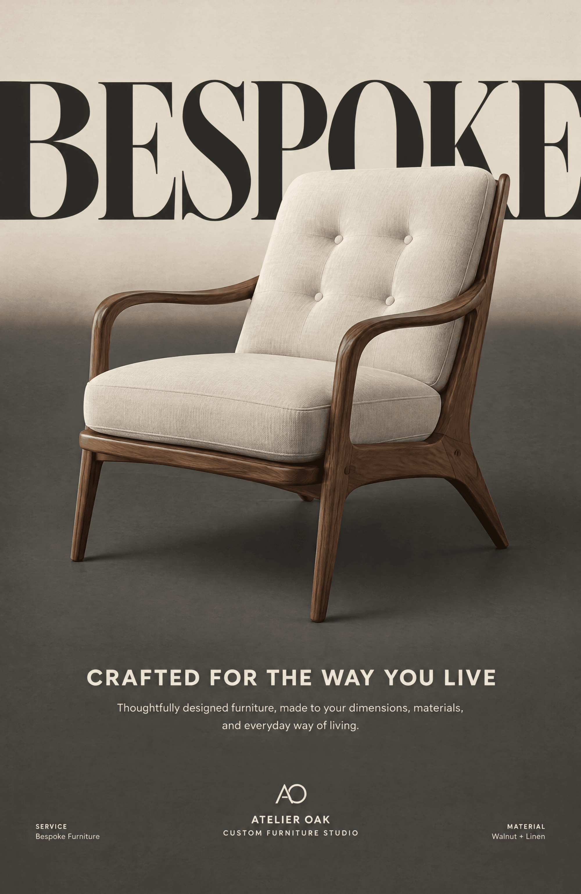 Free Custom Furniture Service Poster to Edit Online Free Custom Furniture Service Poster to Edit Online