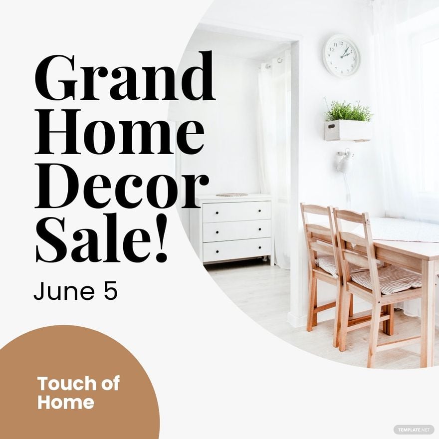Home Decor Sale Instagram Ad Template