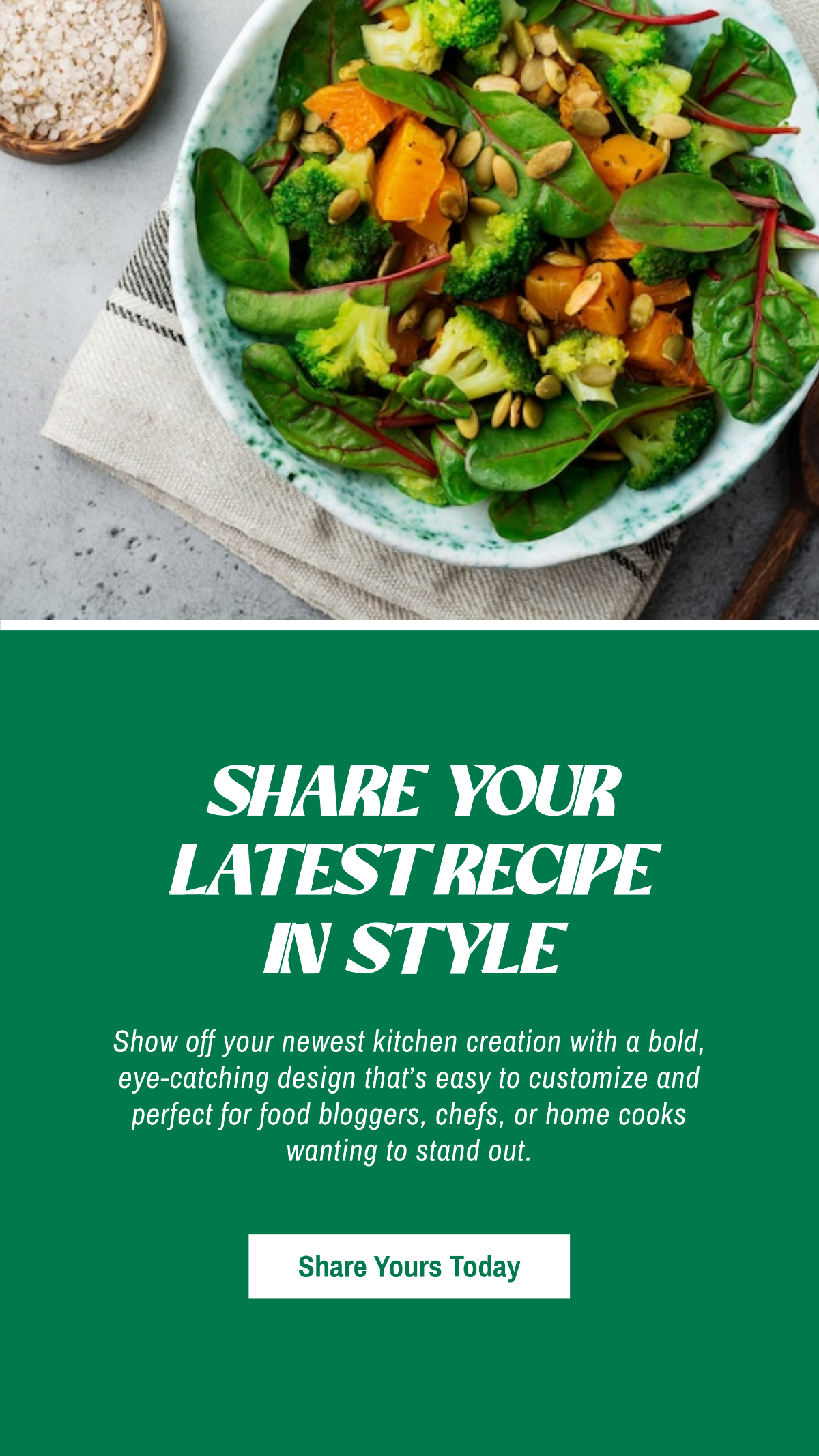 Free New Recipe Pinterest Pin Template to Edit Online